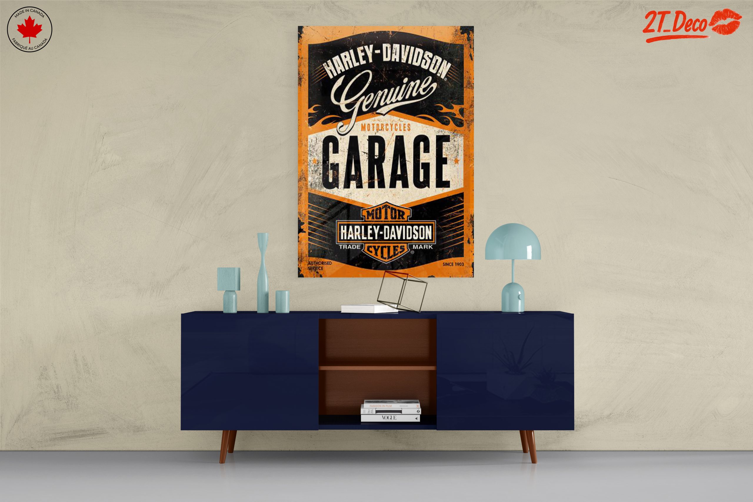 Harley Davidson Garage Sign Art - Image 8