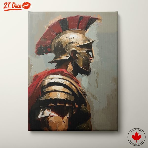 Roman Warrior Portrait in Bold Colors