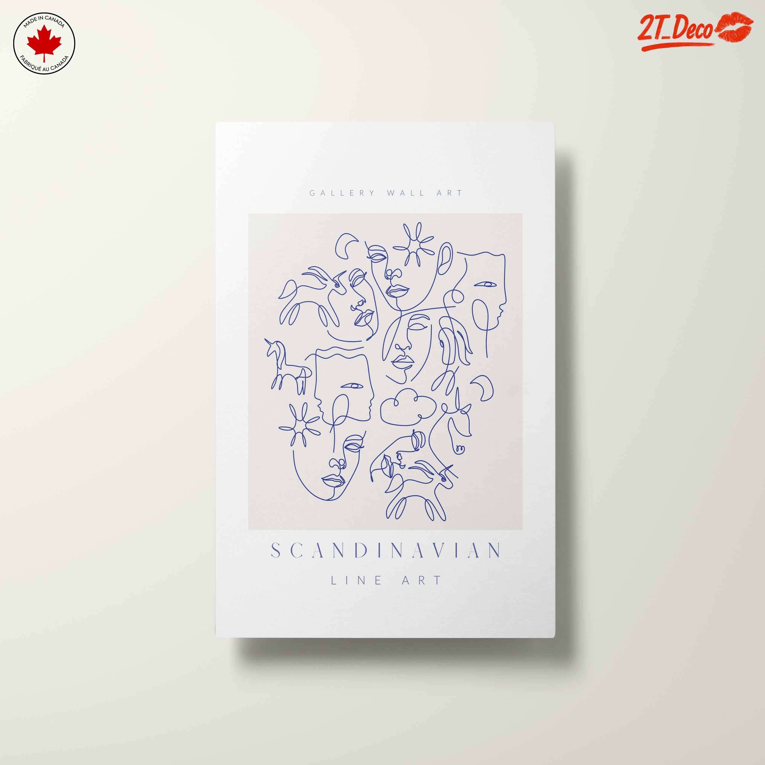 Scandinavian Style Line Art of Faces - Image 10