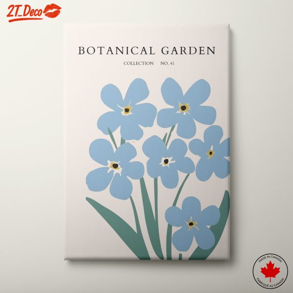 Botanical Garden Collection with Blue Flowers