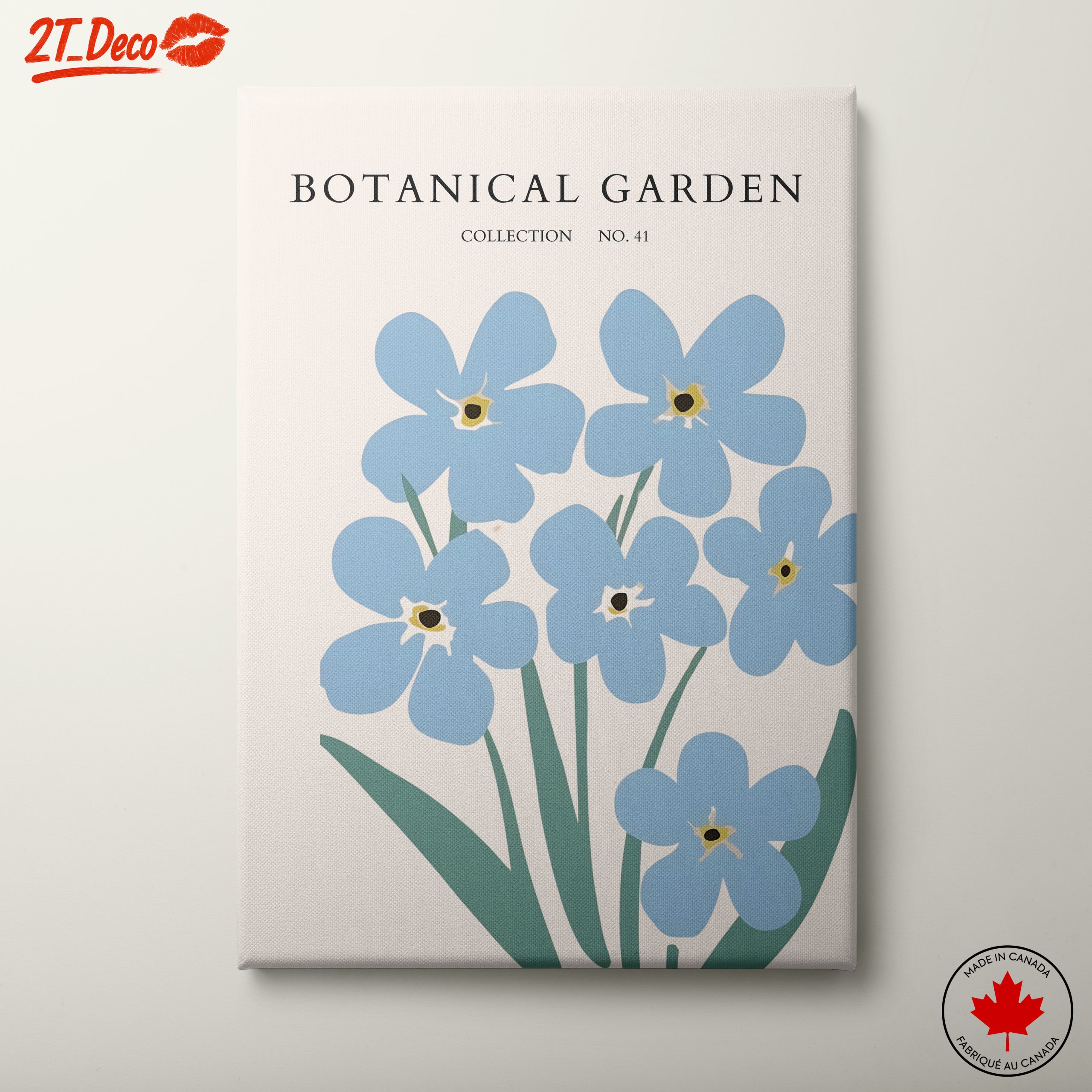 Botanical Garden Collection with Blue Flowers