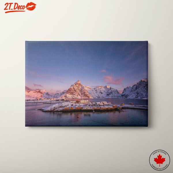 Serene Winter Mountains and Village