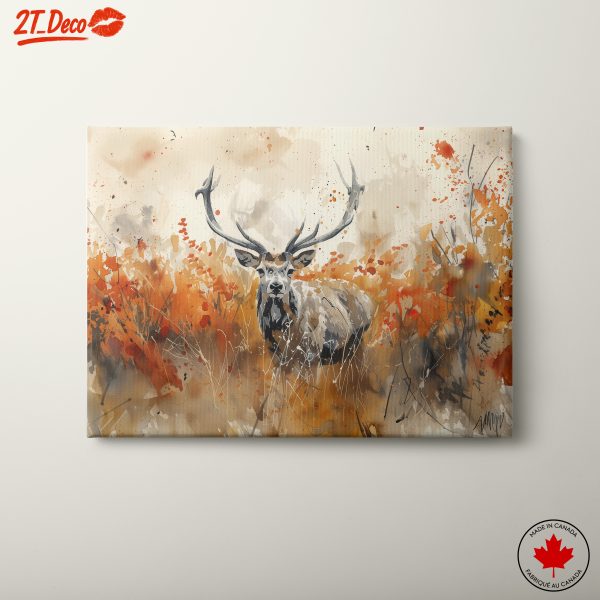 Majestic Deer in Autumn Landscape