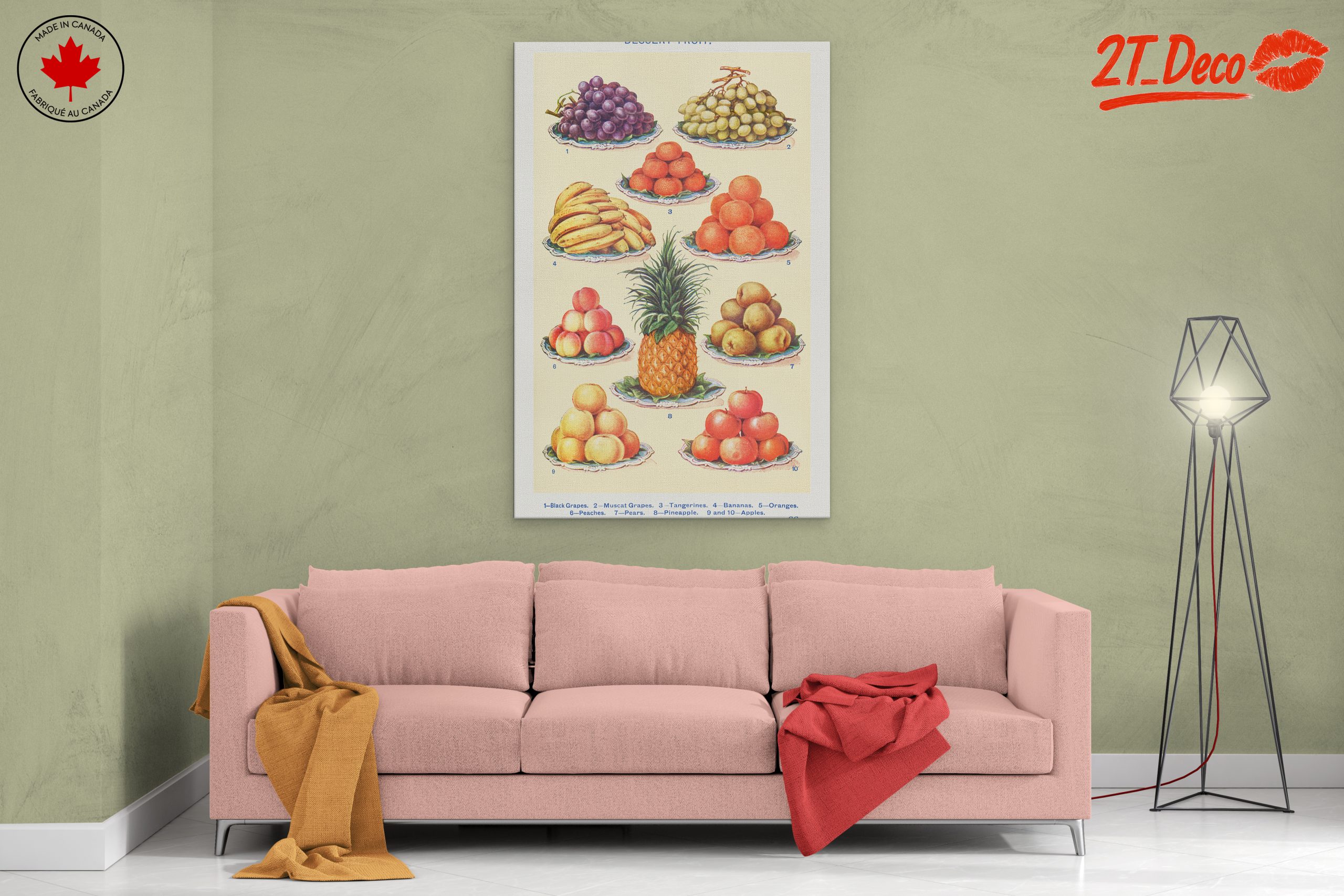 Vibrant Abstract Fruit Art for Elegant Spaces - Image 2