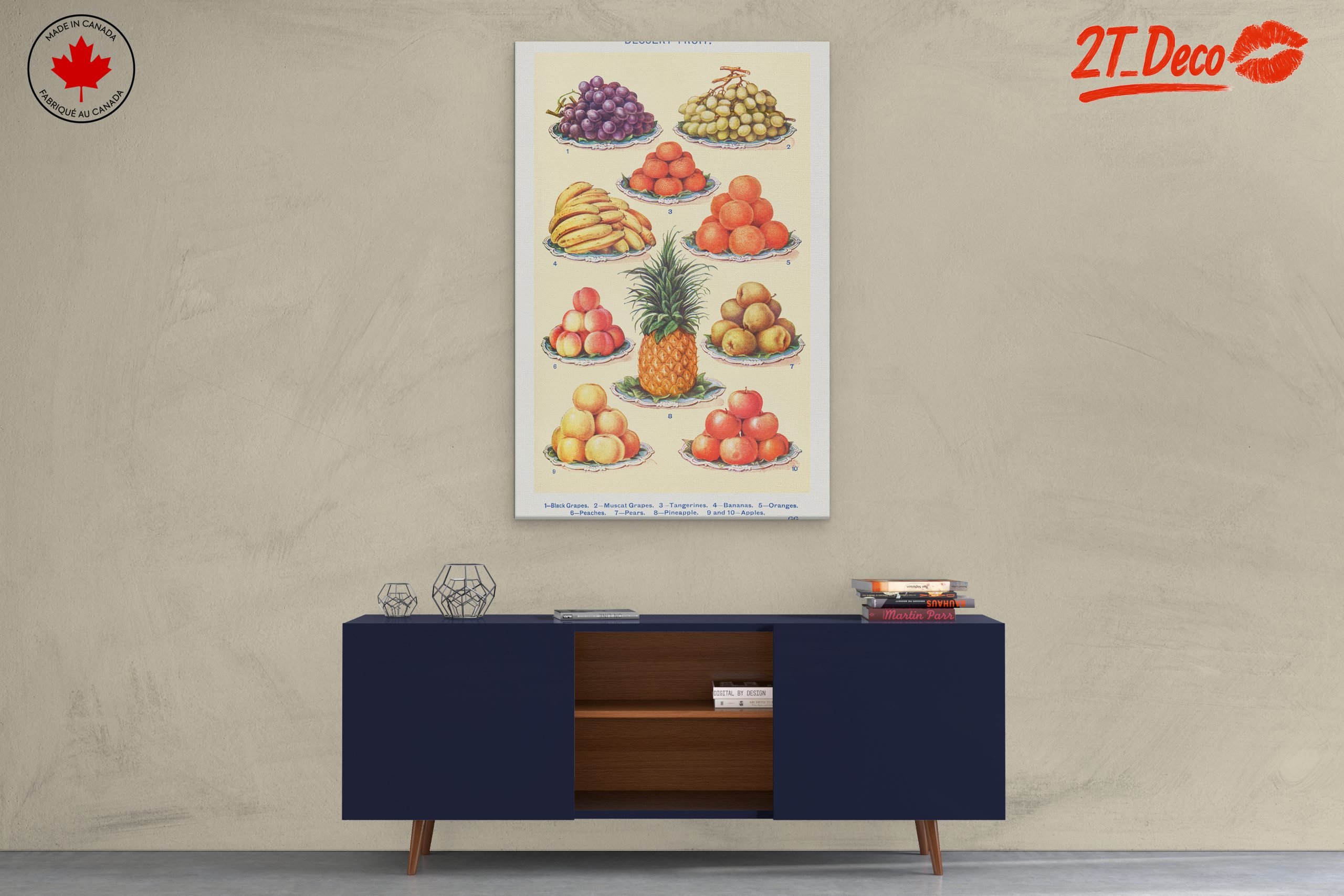 Vibrant Abstract Fruit Art for Elegant Spaces - Image 3