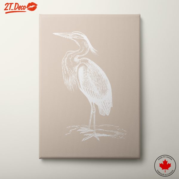 Elegant Bird Illustration on Neutral Background