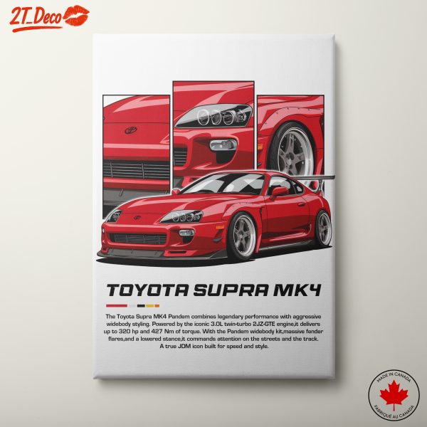 Stylized Toyota Supra MK4 Artwork