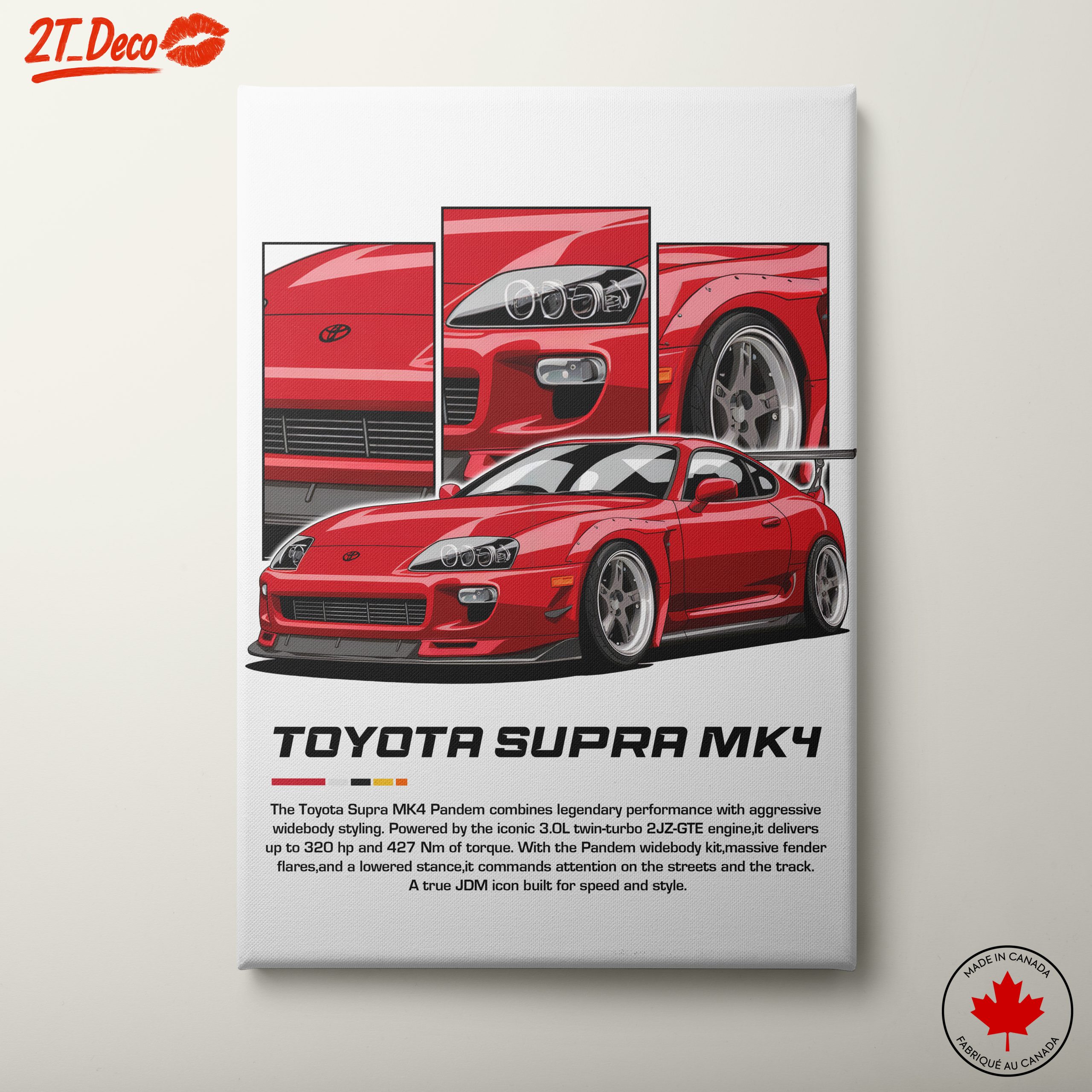 Stylized Toyota Supra MK4 Artwork