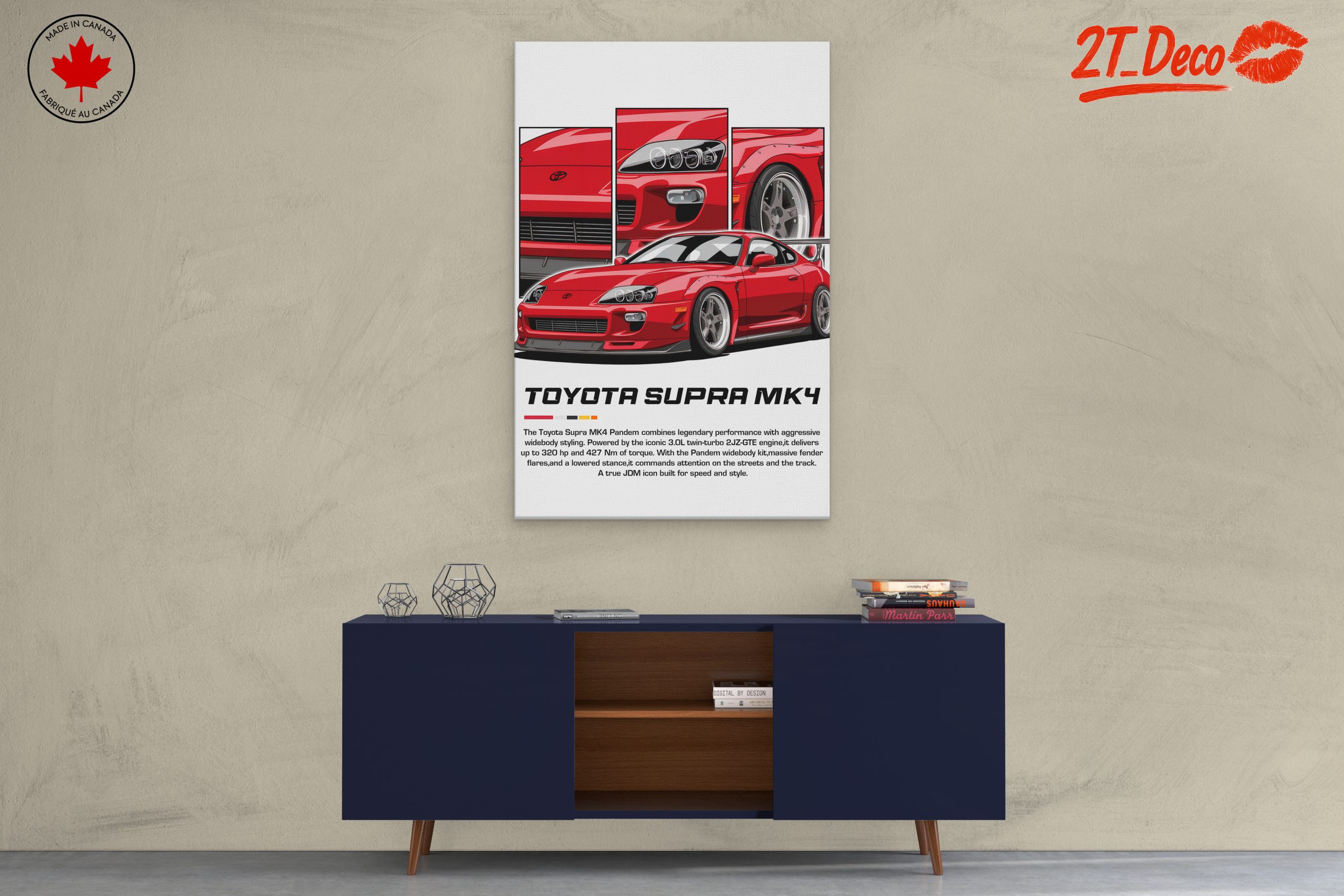 Stylized Toyota Supra MK4 Artwork - Image 3