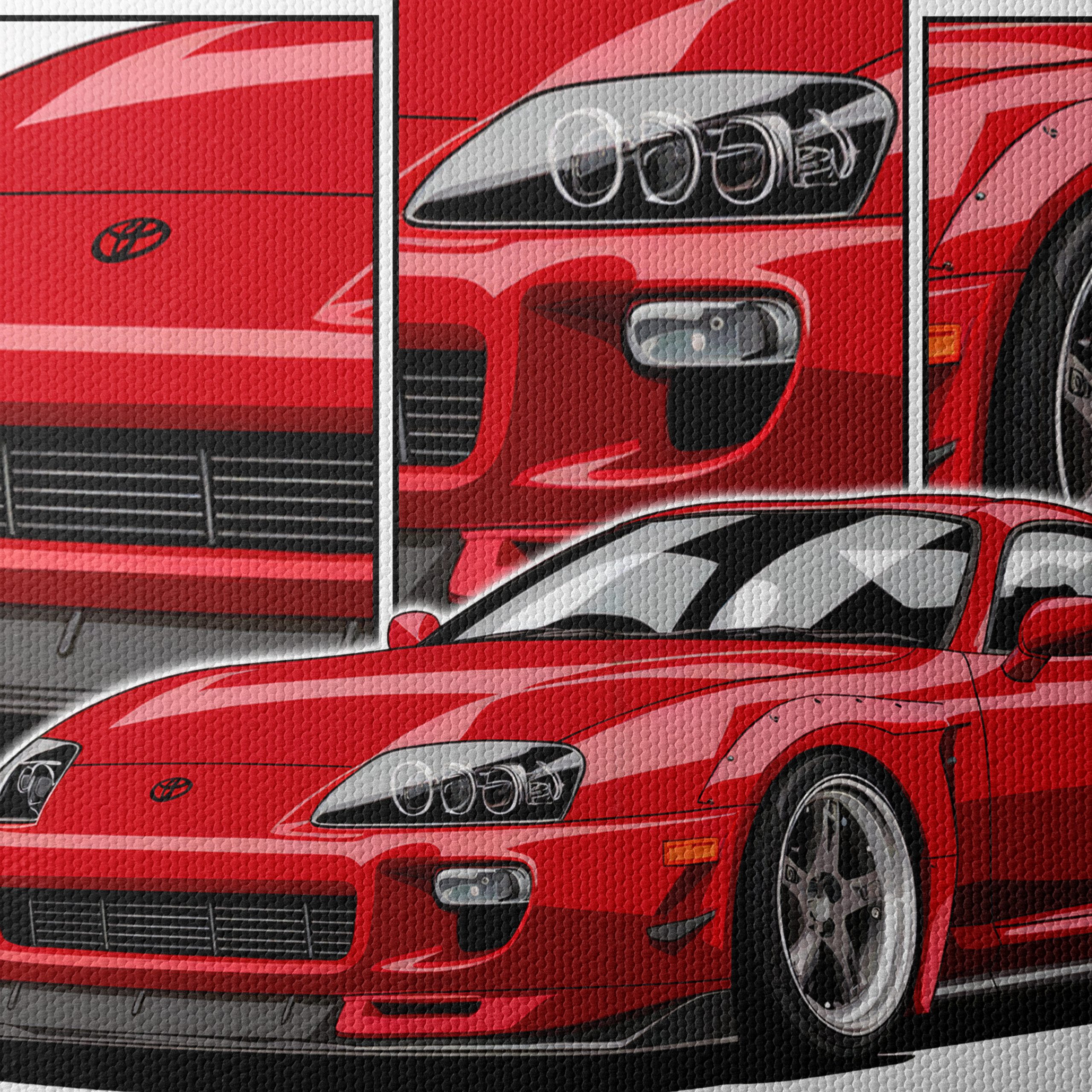 Stylized Toyota Supra MK4 Artwork - Image 4