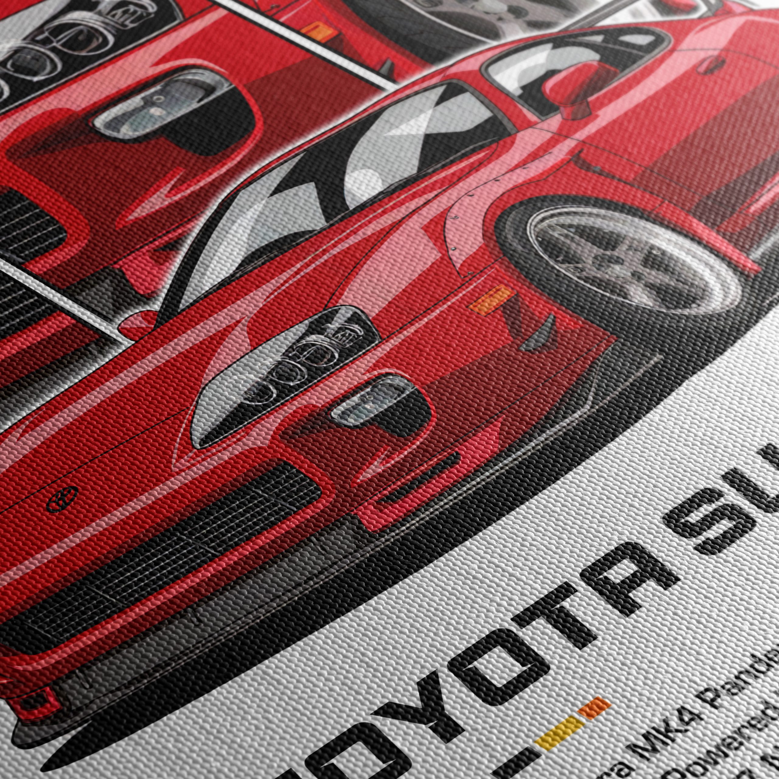 Stylized Toyota Supra MK4 Artwork - Image 5
