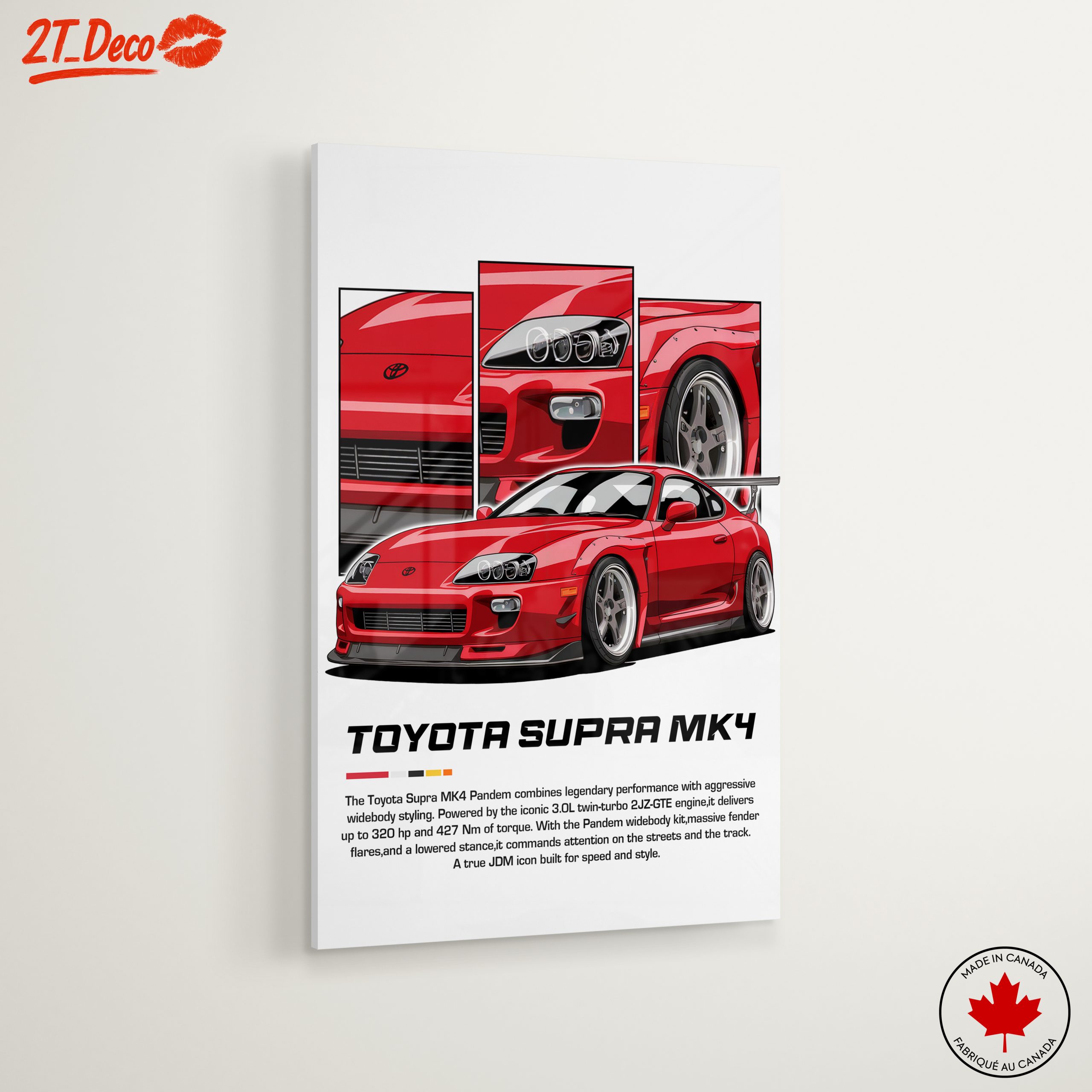 Stylized Toyota Supra MK4 Artwork - Image 6
