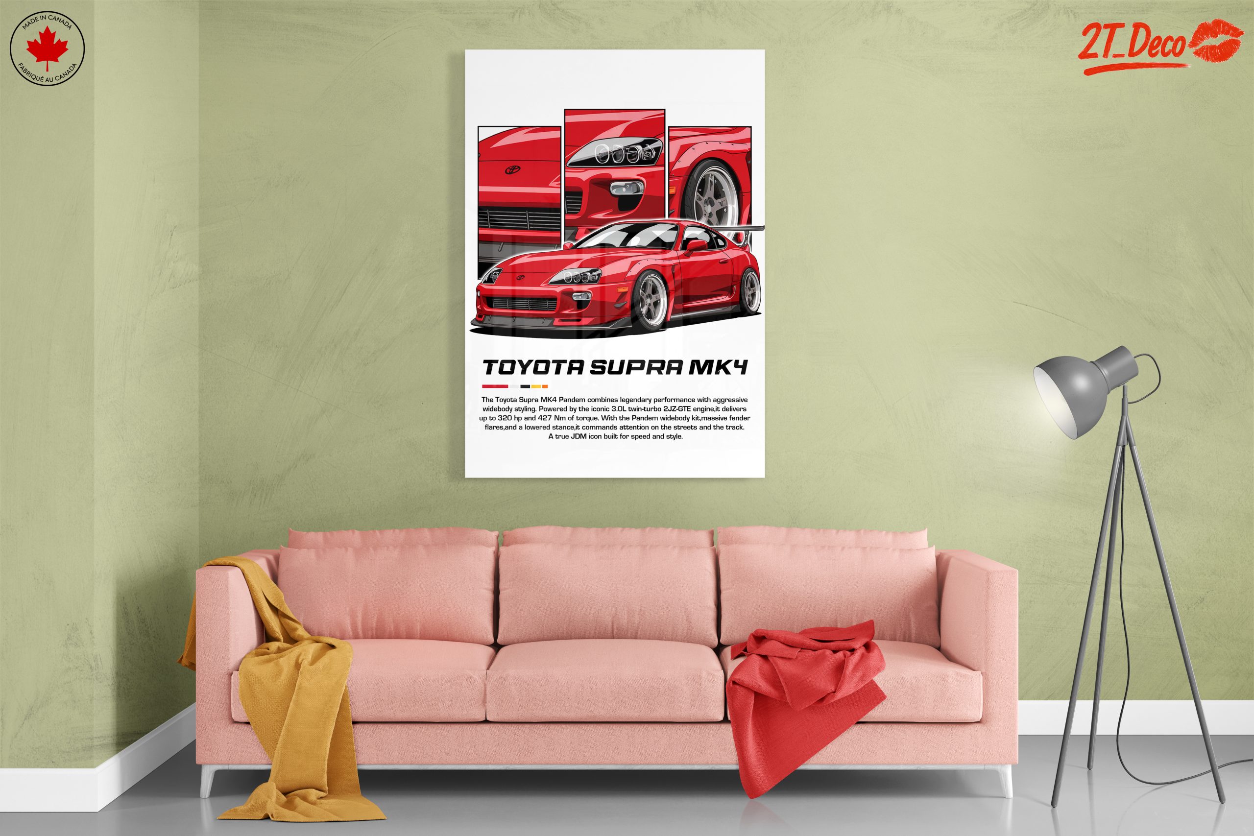 Stylized Toyota Supra MK4 Artwork - Image 7