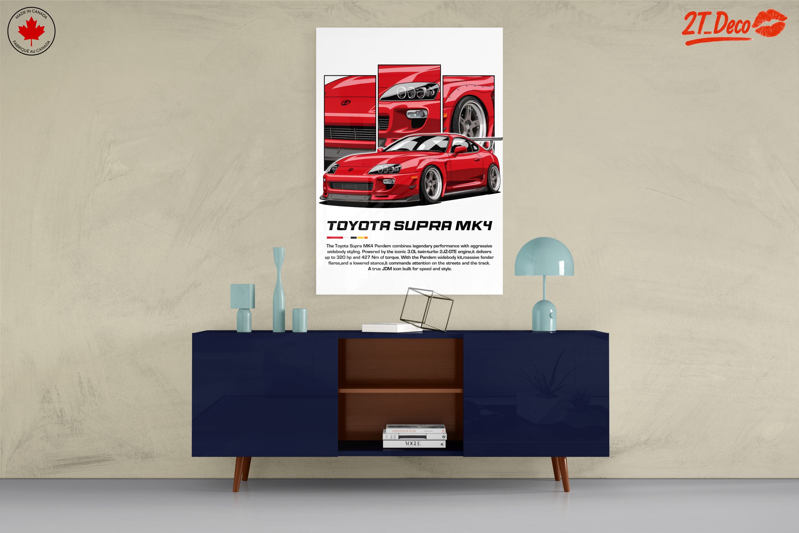 Stylized Toyota Supra MK4 Artwork - Image 8