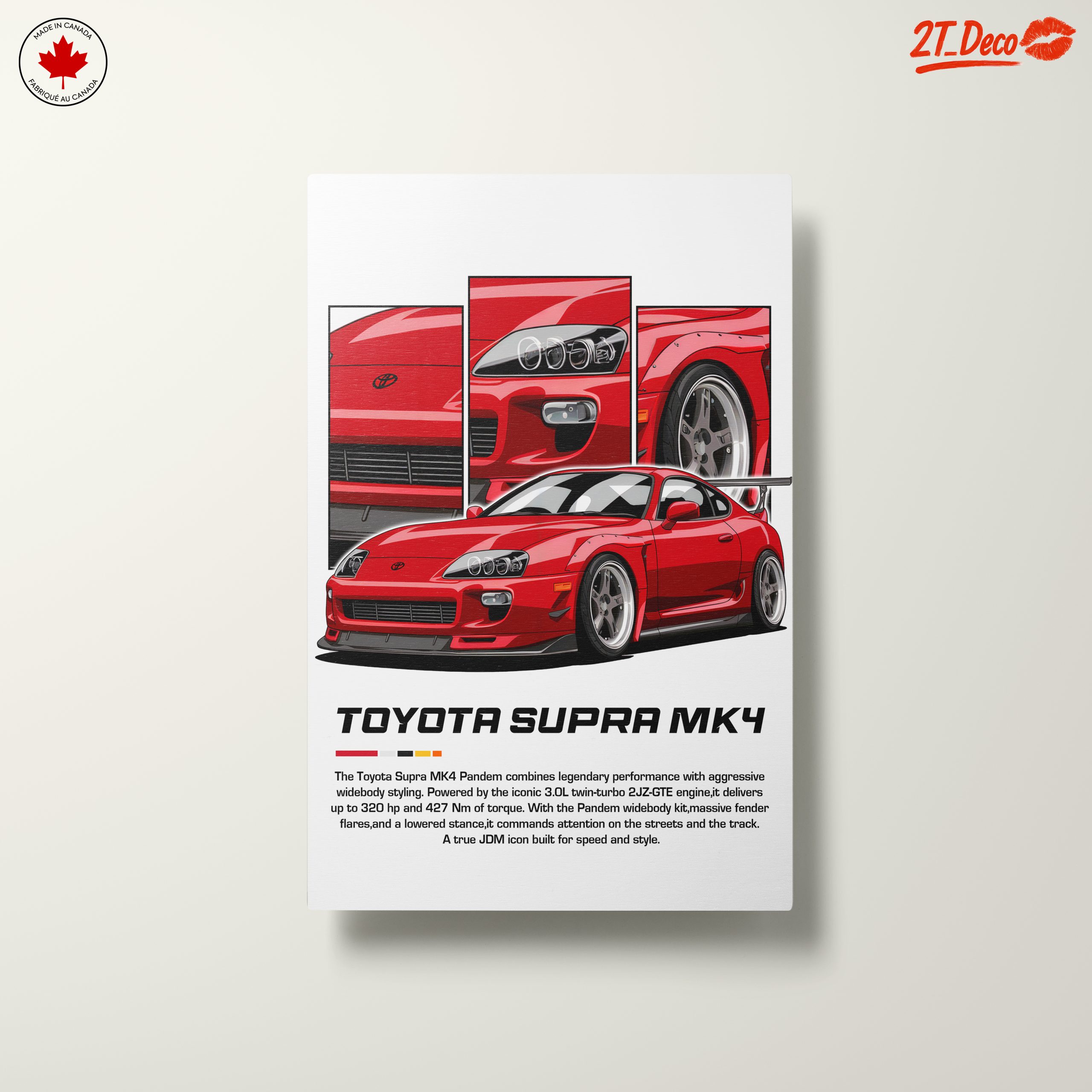 Stylized Toyota Supra MK4 Artwork - Image 10
