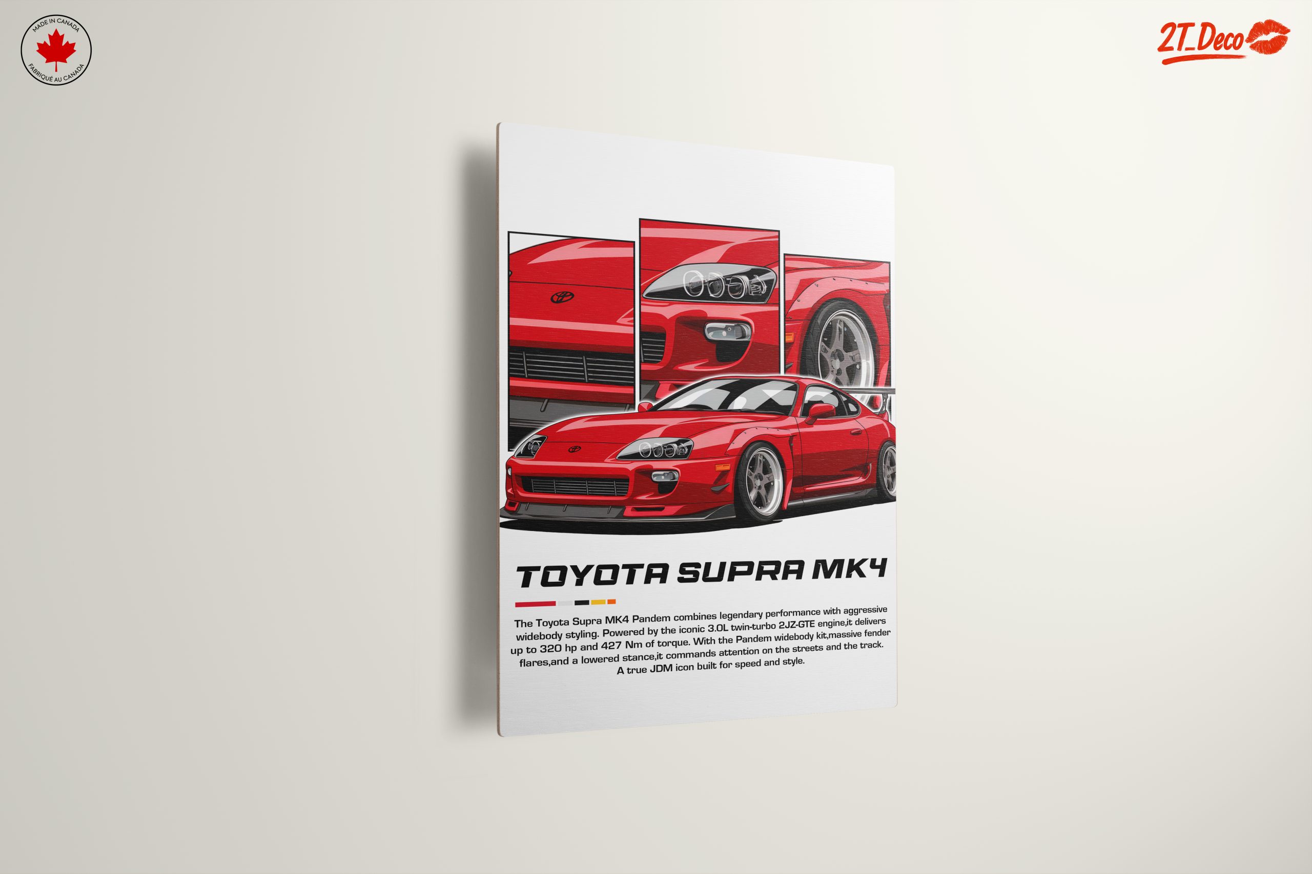 Stylized Toyota Supra MK4 Artwork - Image 13