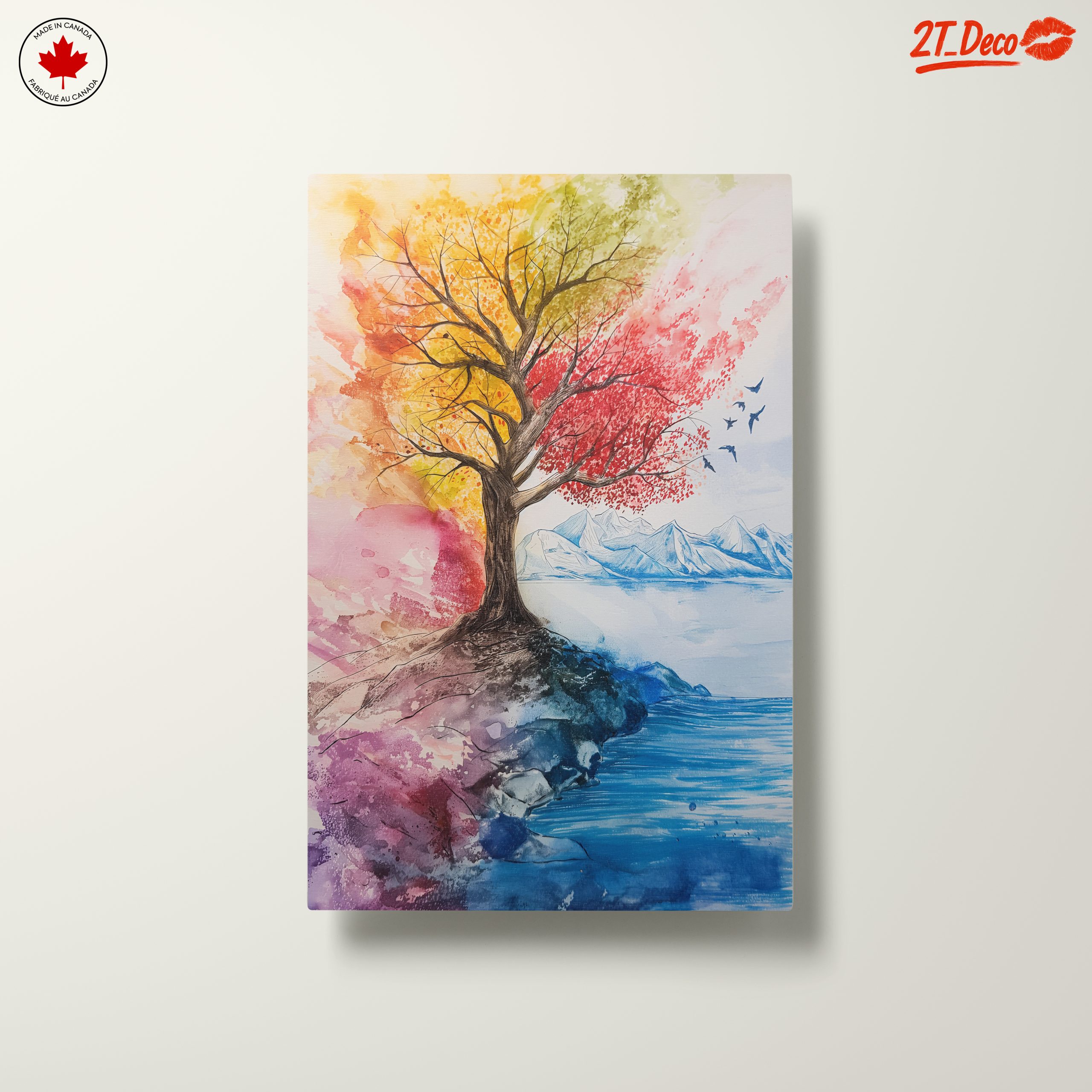Vibrant Autumn Landscape with Colorful Tree - Image 10