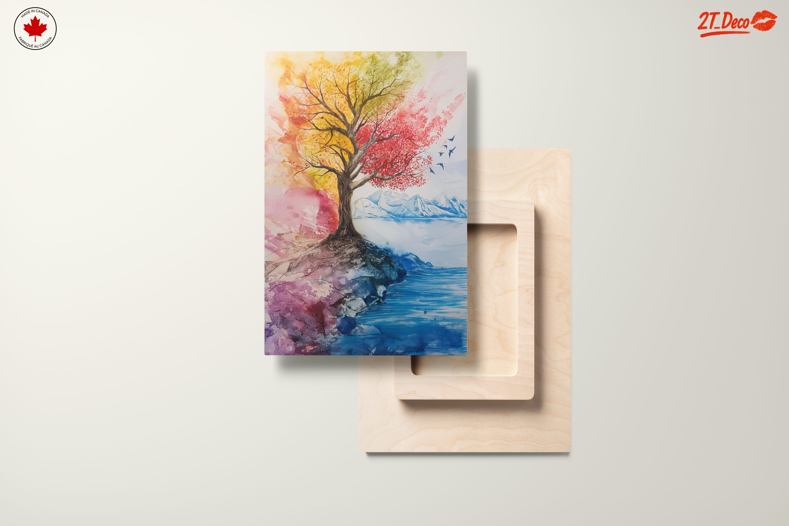 Vibrant Autumn Landscape with Colorful Tree - Image 11