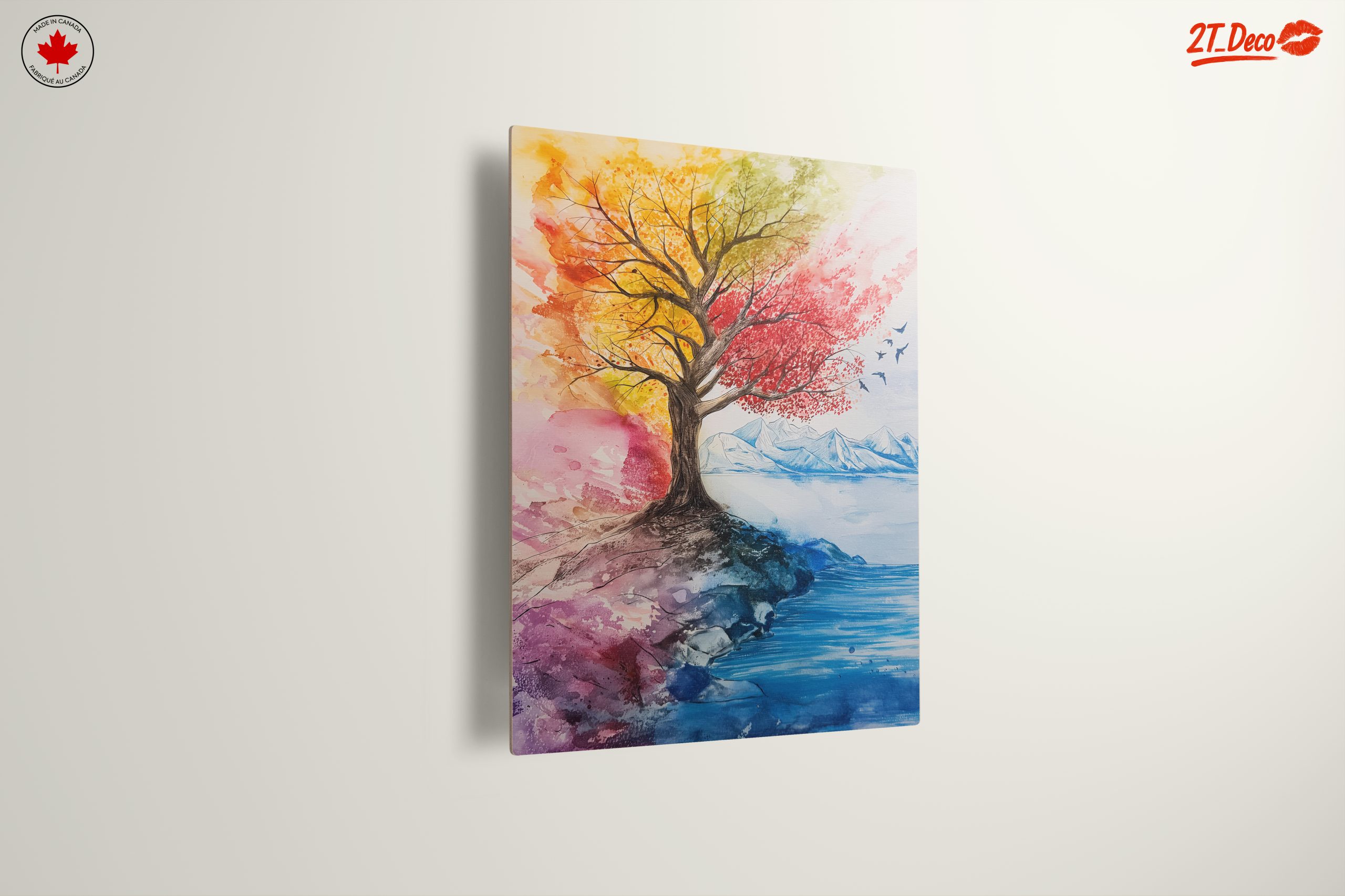 Vibrant Autumn Landscape with Colorful Tree - Image 13