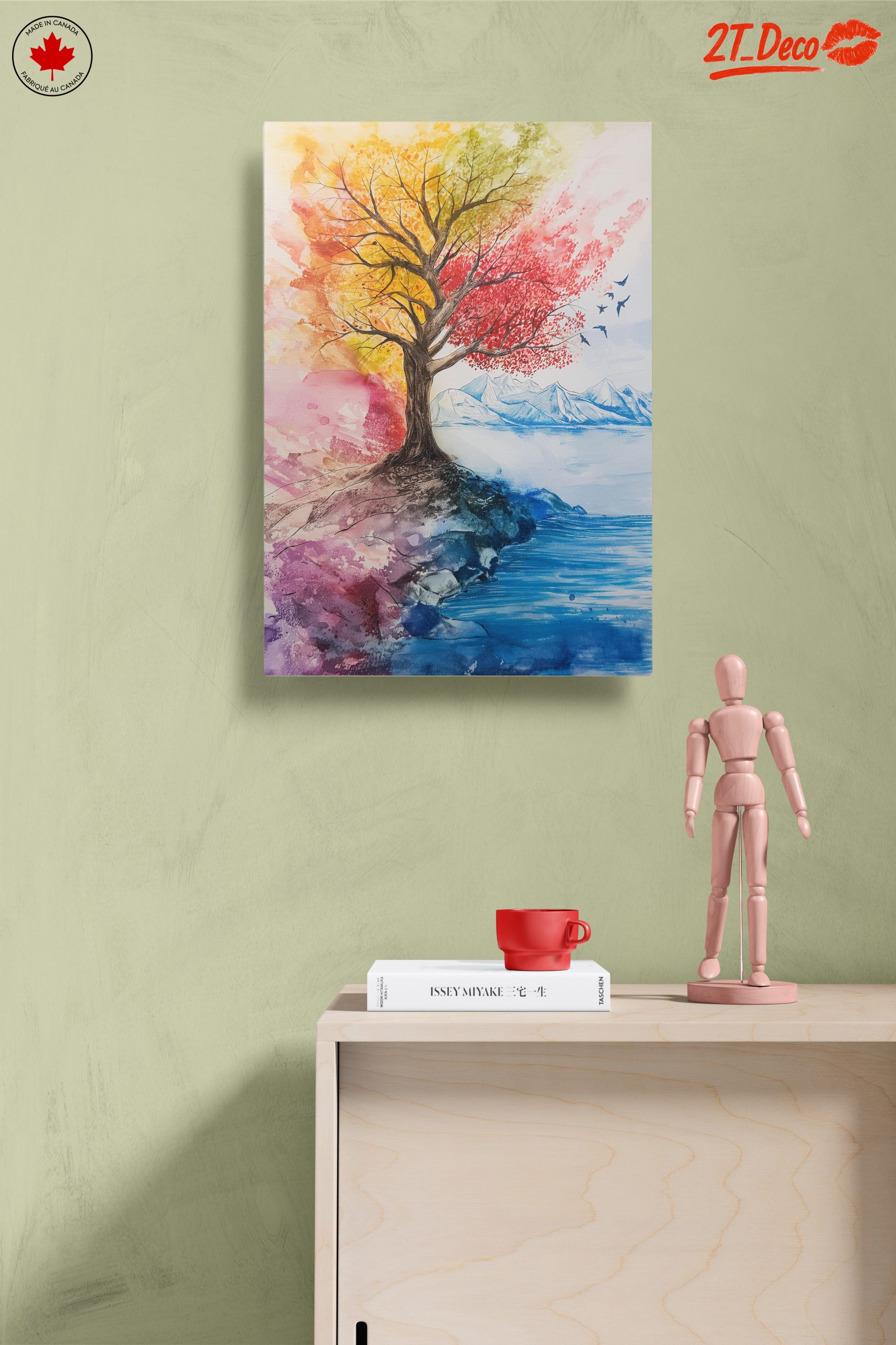 Vibrant Autumn Landscape with Colorful Tree - Image 14