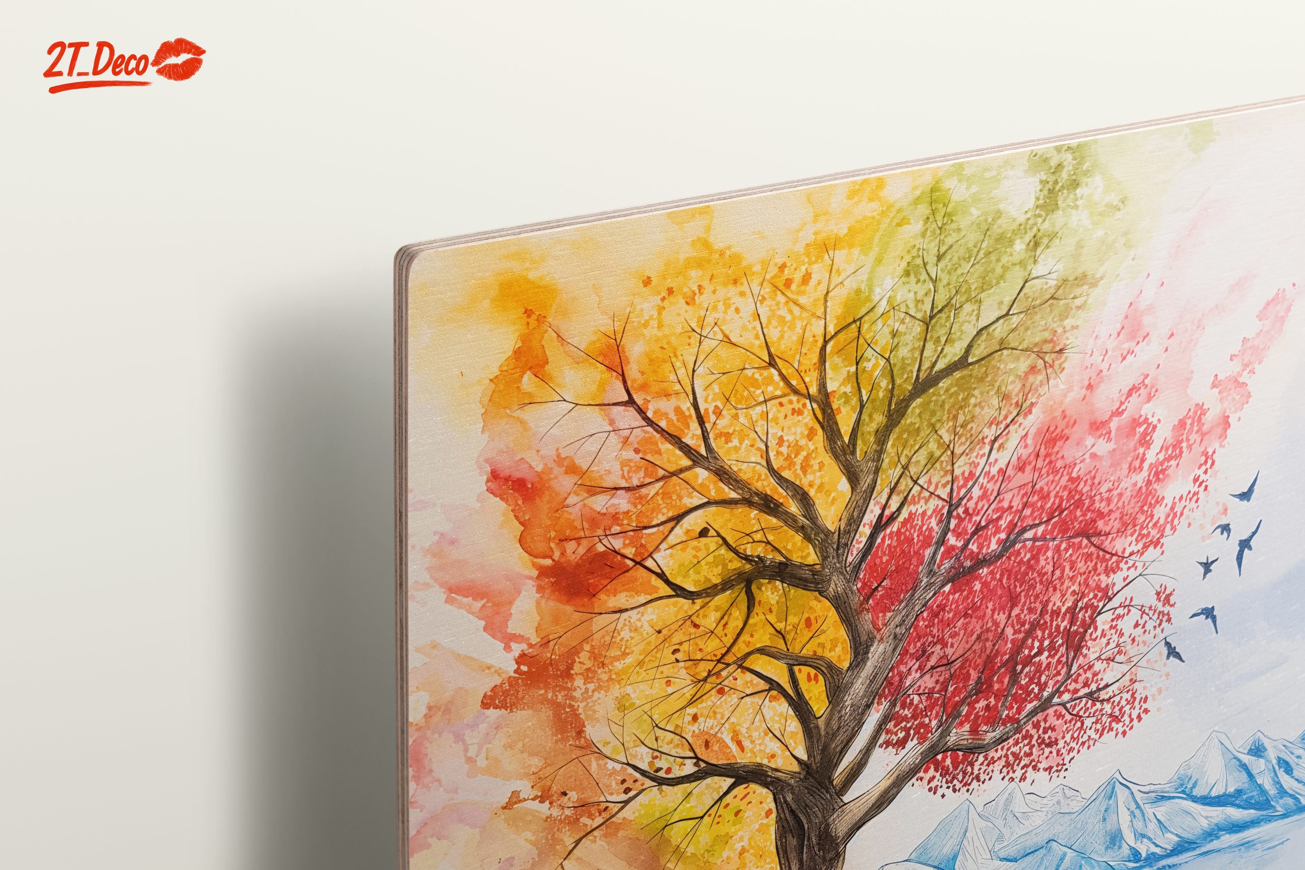 Vibrant Autumn Landscape with Colorful Tree - Image 15