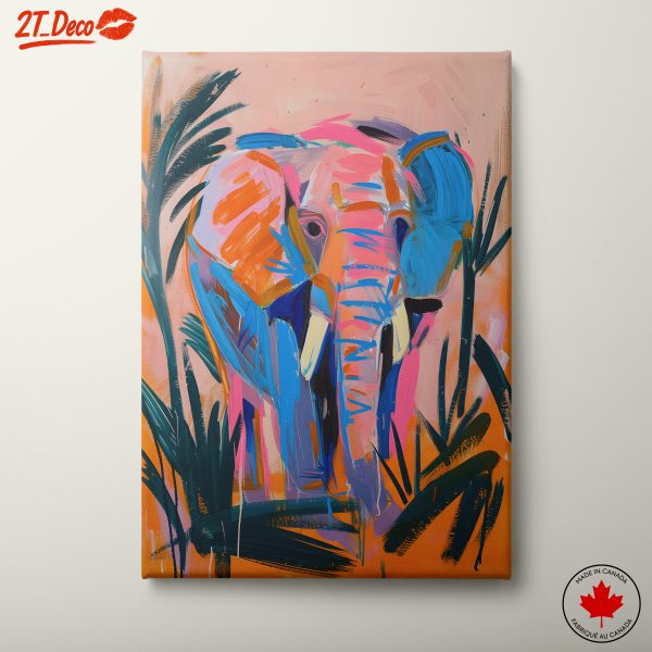 Colorful Elephant Portrait Art