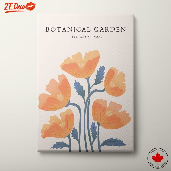 Stylish Botanical Wall Art Featuring Soft Flowers