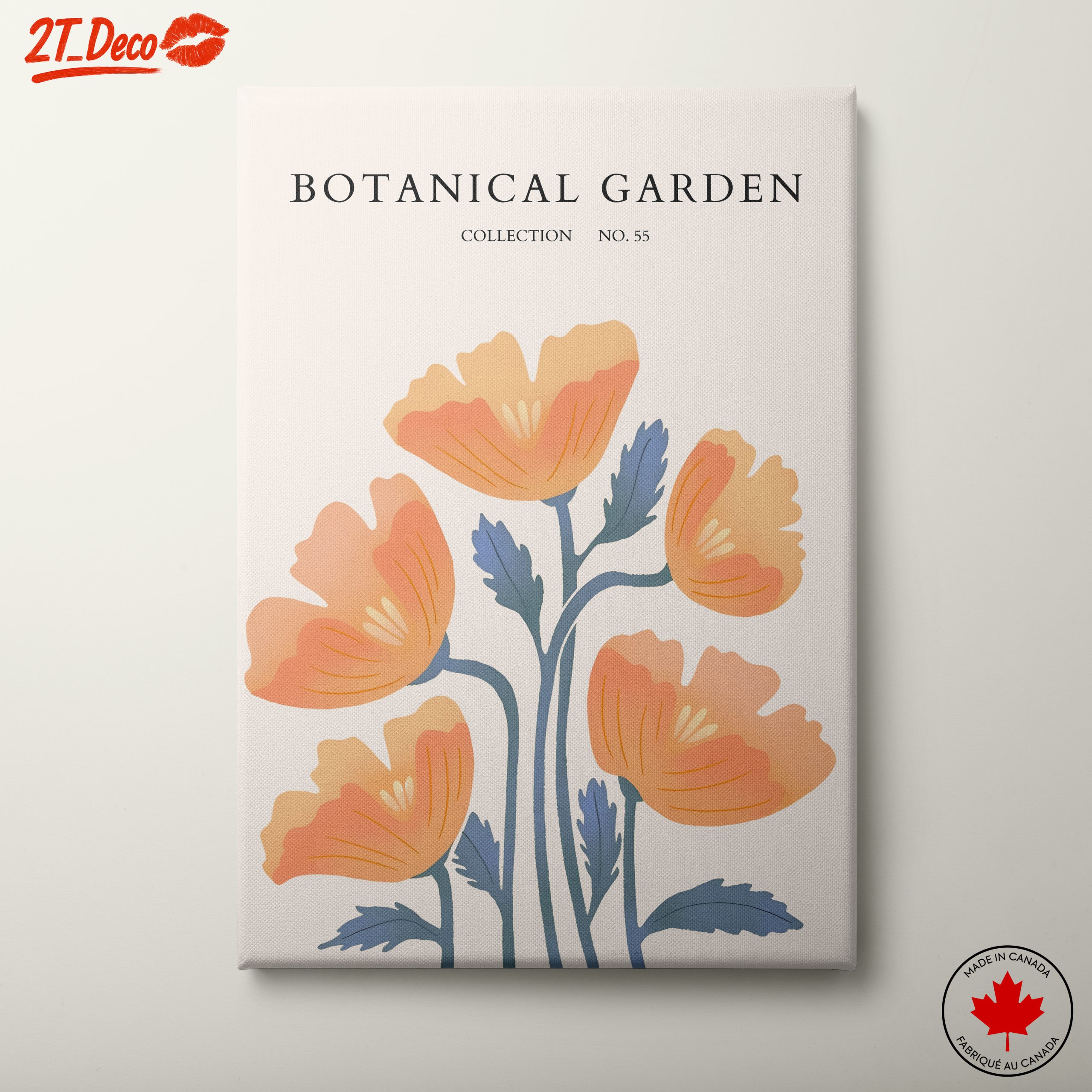 Stylish Botanical Wall Art Featuring Soft Flowers