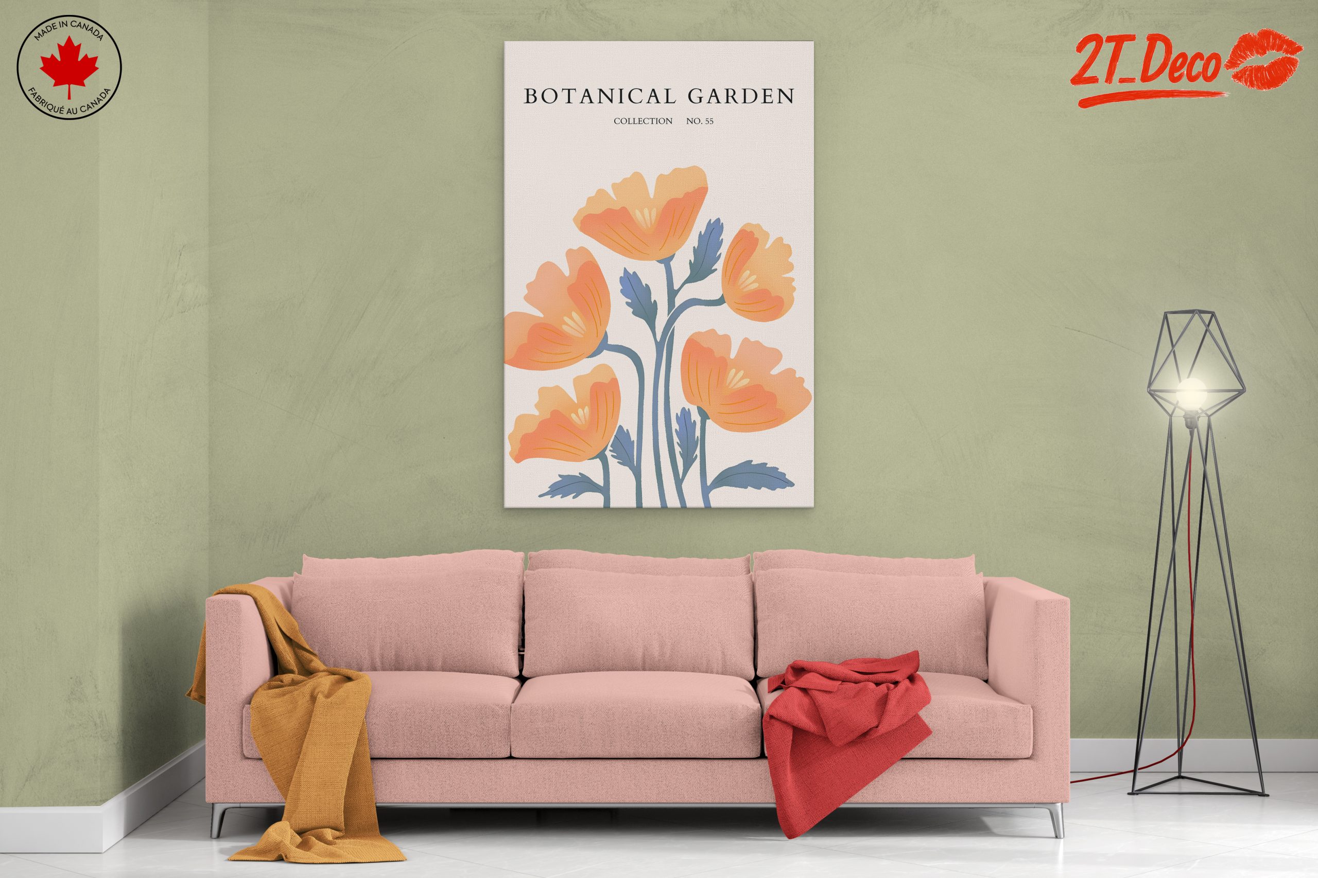 Stylish Botanical Wall Art Featuring Soft Flowers - Image 2