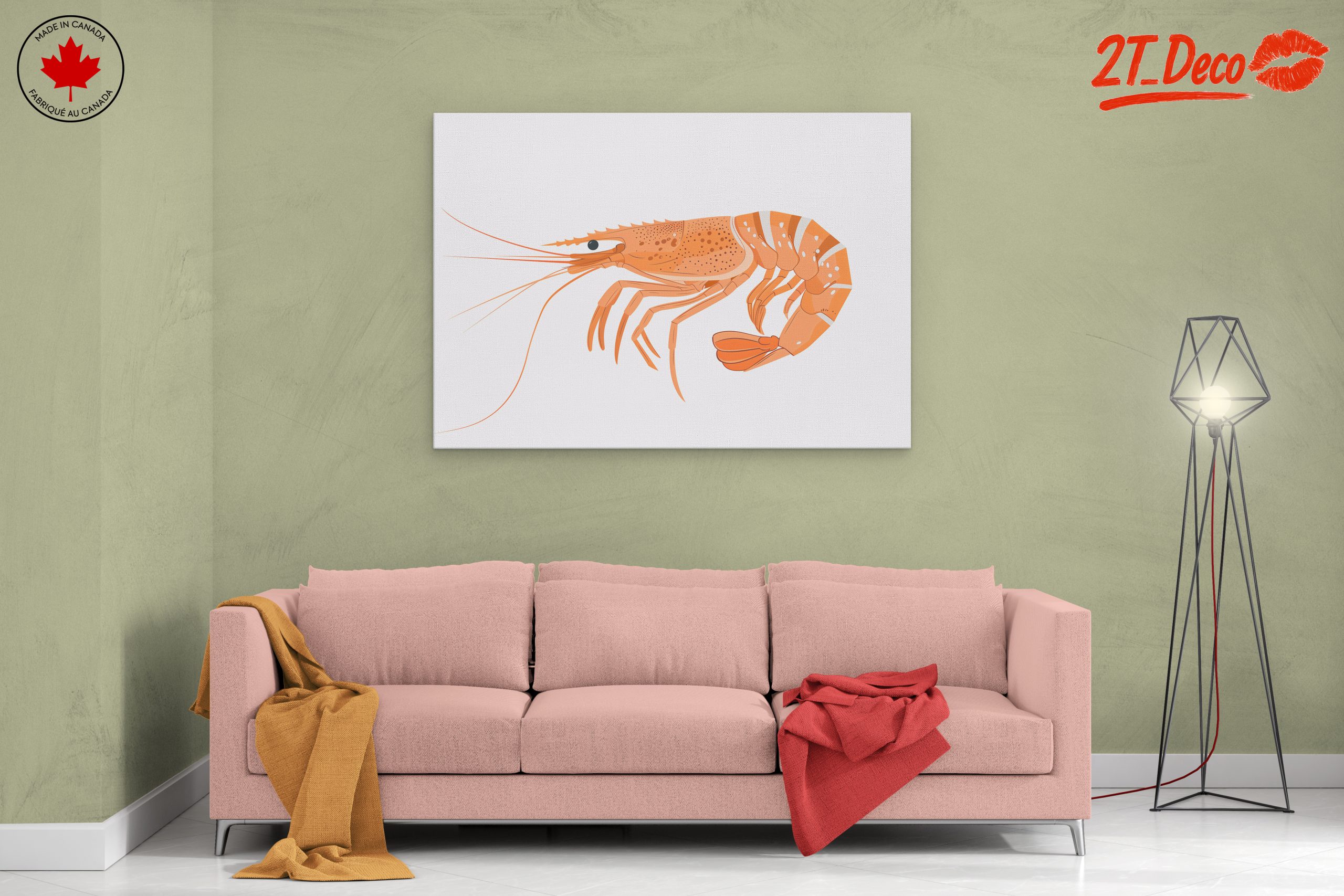 Vibrant Seafood Illustrations for Home Decor - Image 2