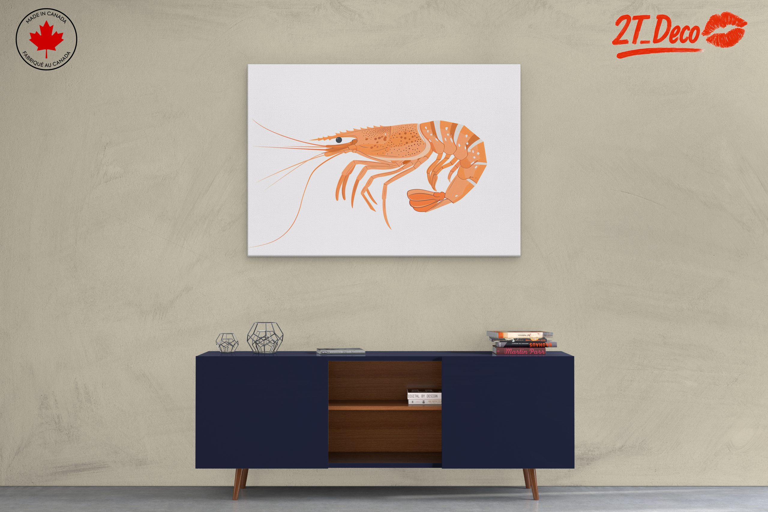 Vibrant Seafood Illustrations for Home Decor - Image 3