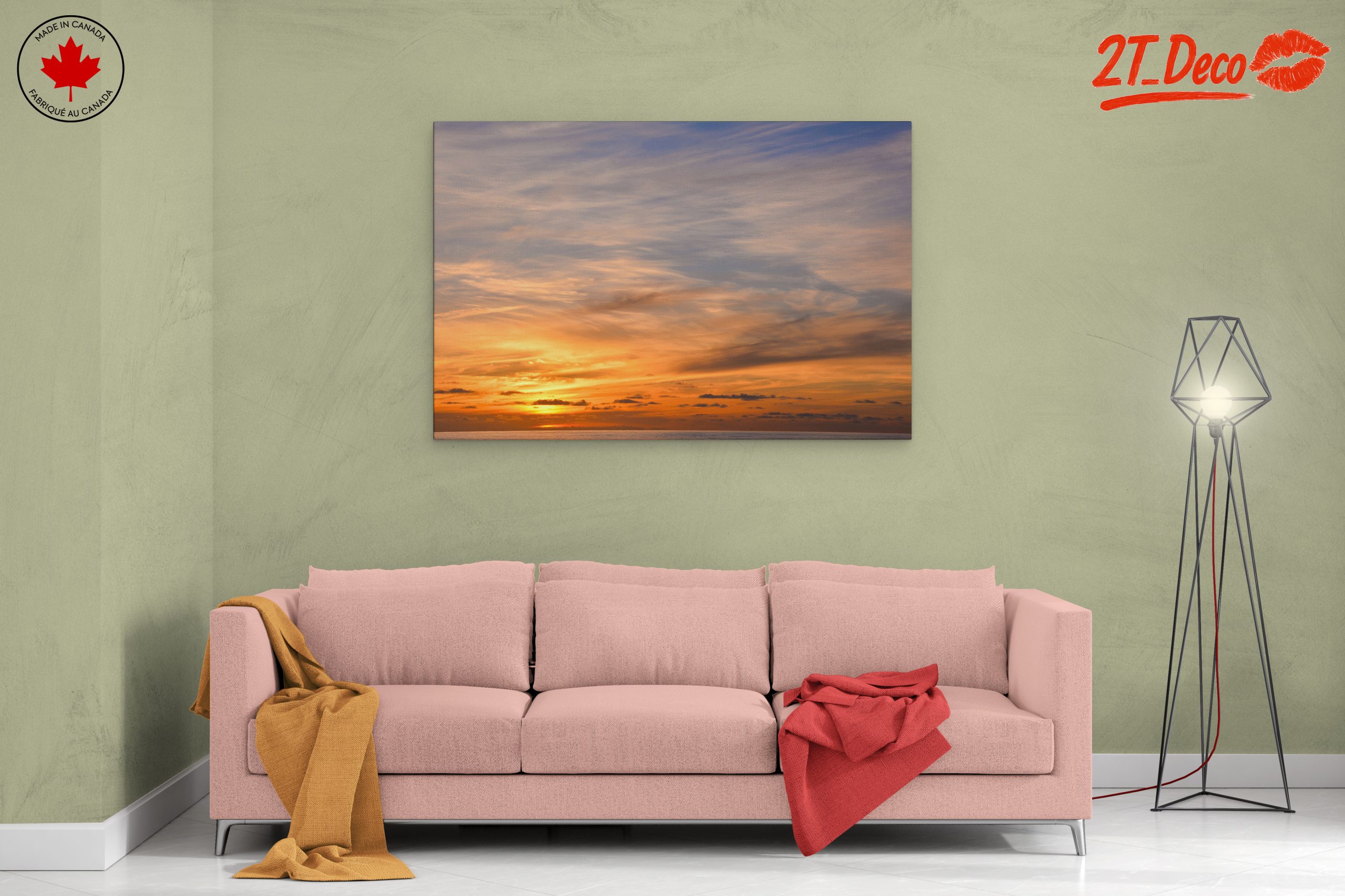 Serene Sunset Landscape Art - Image 2