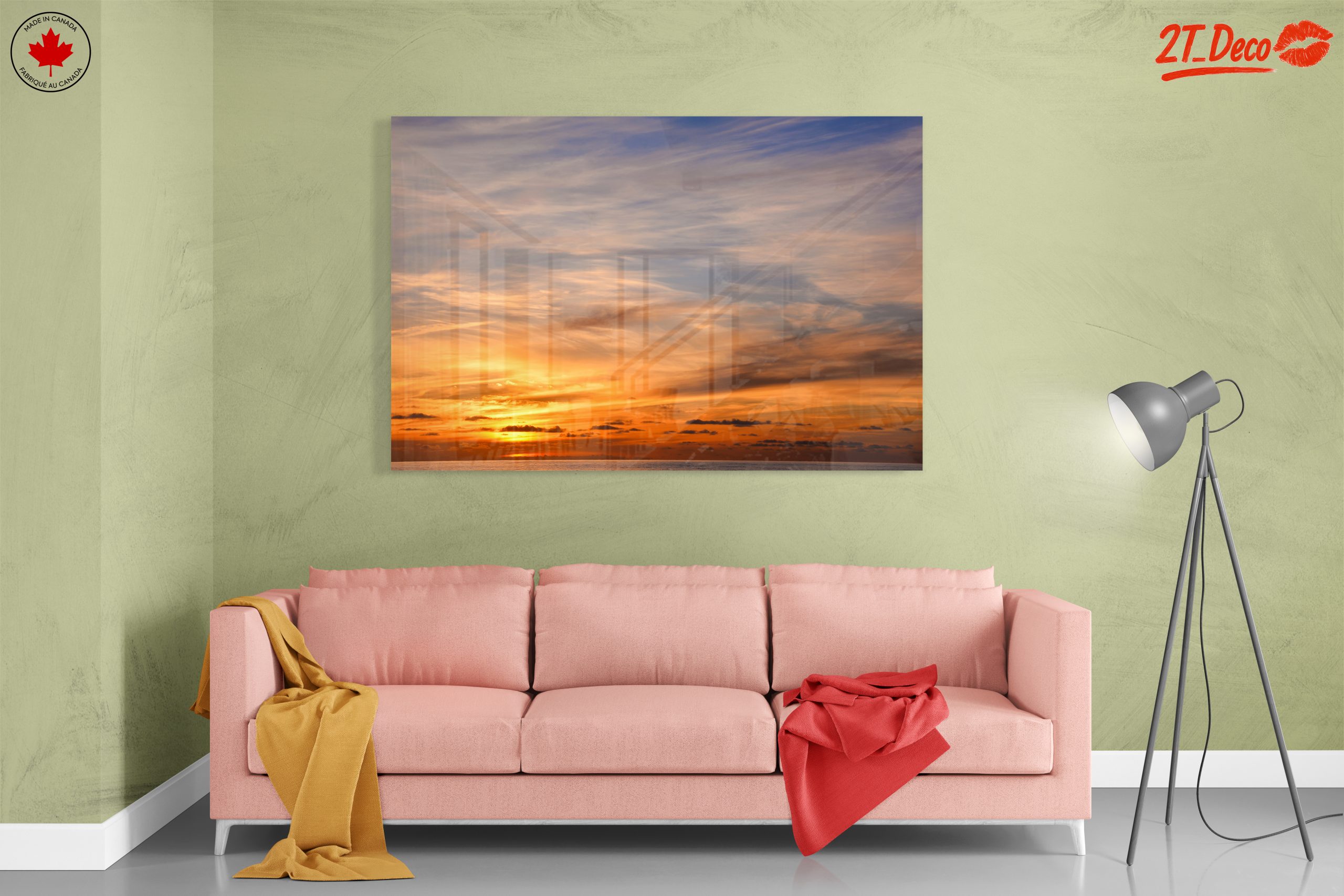 Serene Sunset Landscape Art - Image 7
