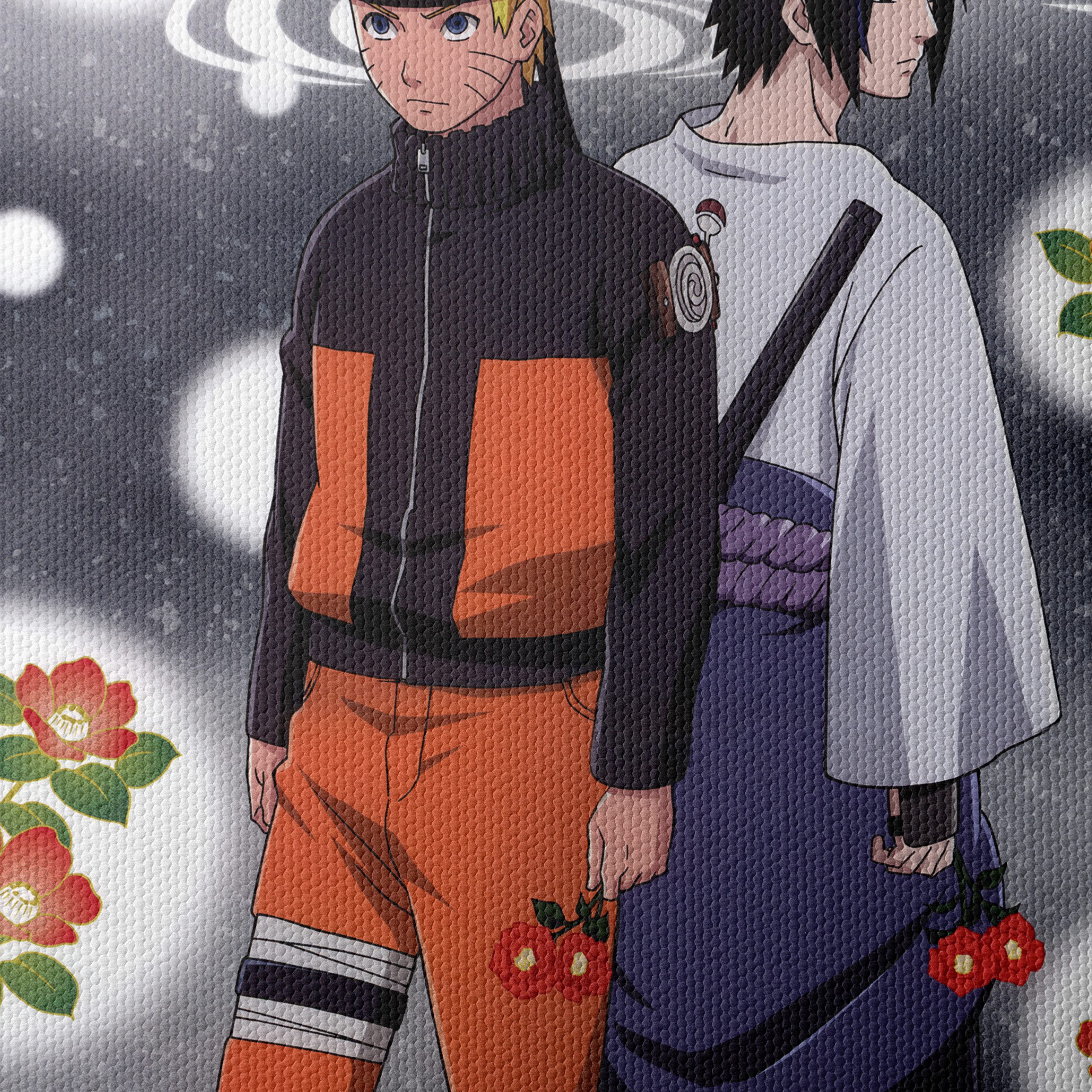 Naruto and Sasuke Surrounded by Flowers - Image 4