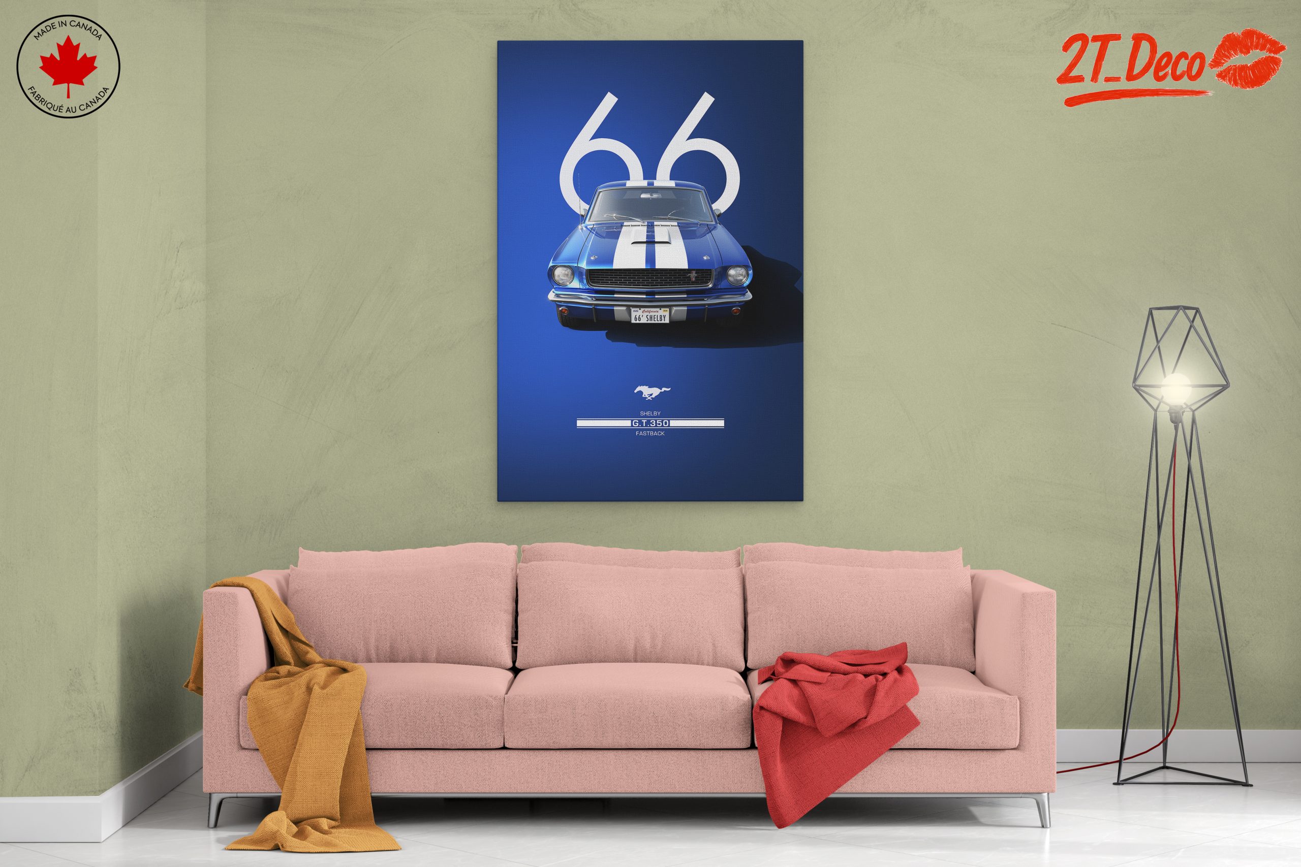 1966 Shelby G.T. 350 Classic Car Art - Image 2