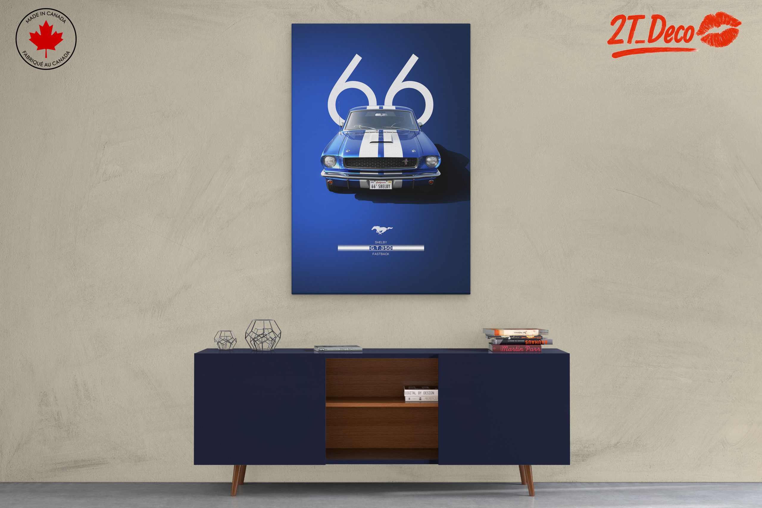 1966 Shelby G.T. 350 Classic Car Art - Image 3