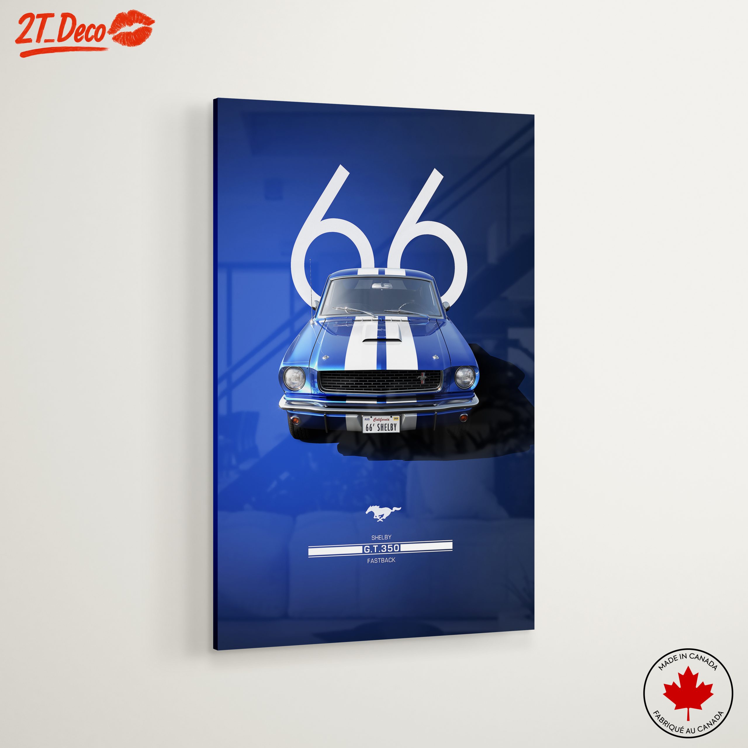 1966 Shelby G.T. 350 Classic Car Art - Image 6