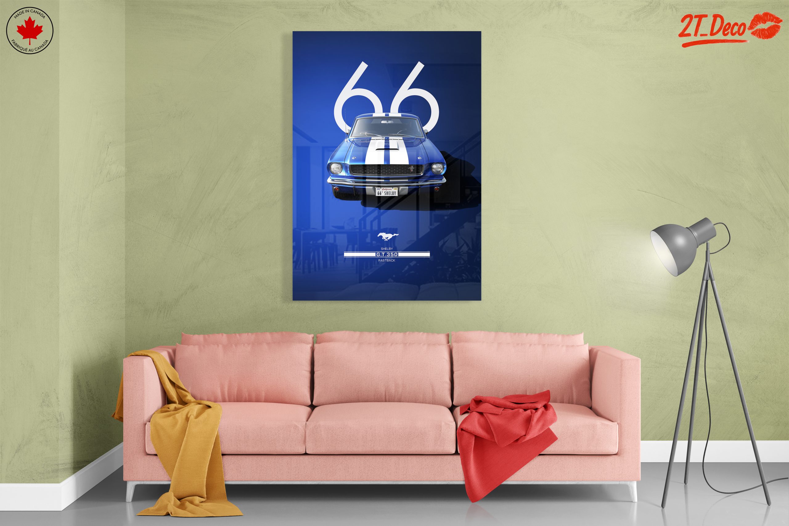 1966 Shelby G.T. 350 Classic Car Art - Image 7