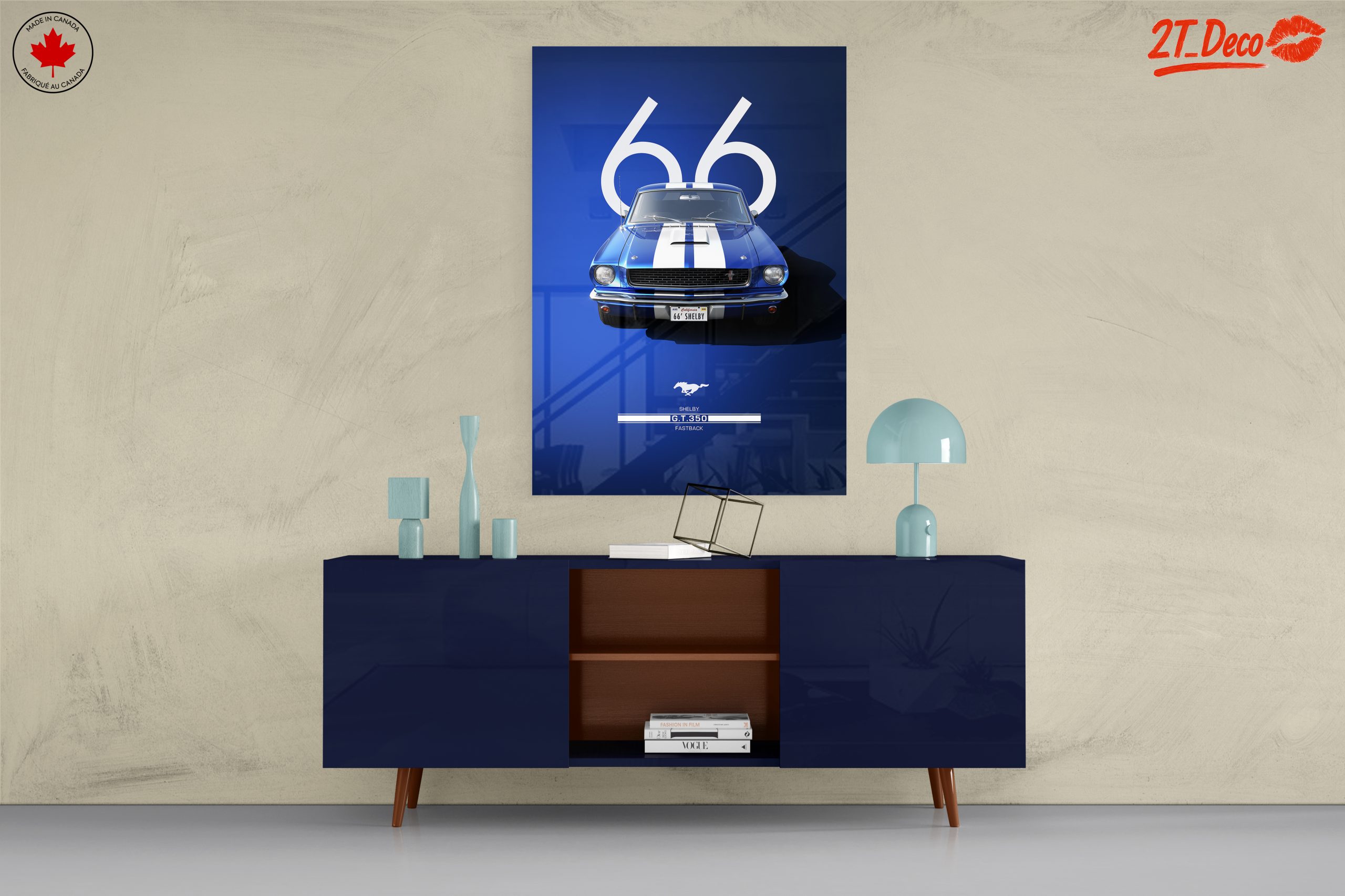 1966 Shelby G.T. 350 Classic Car Art - Image 8