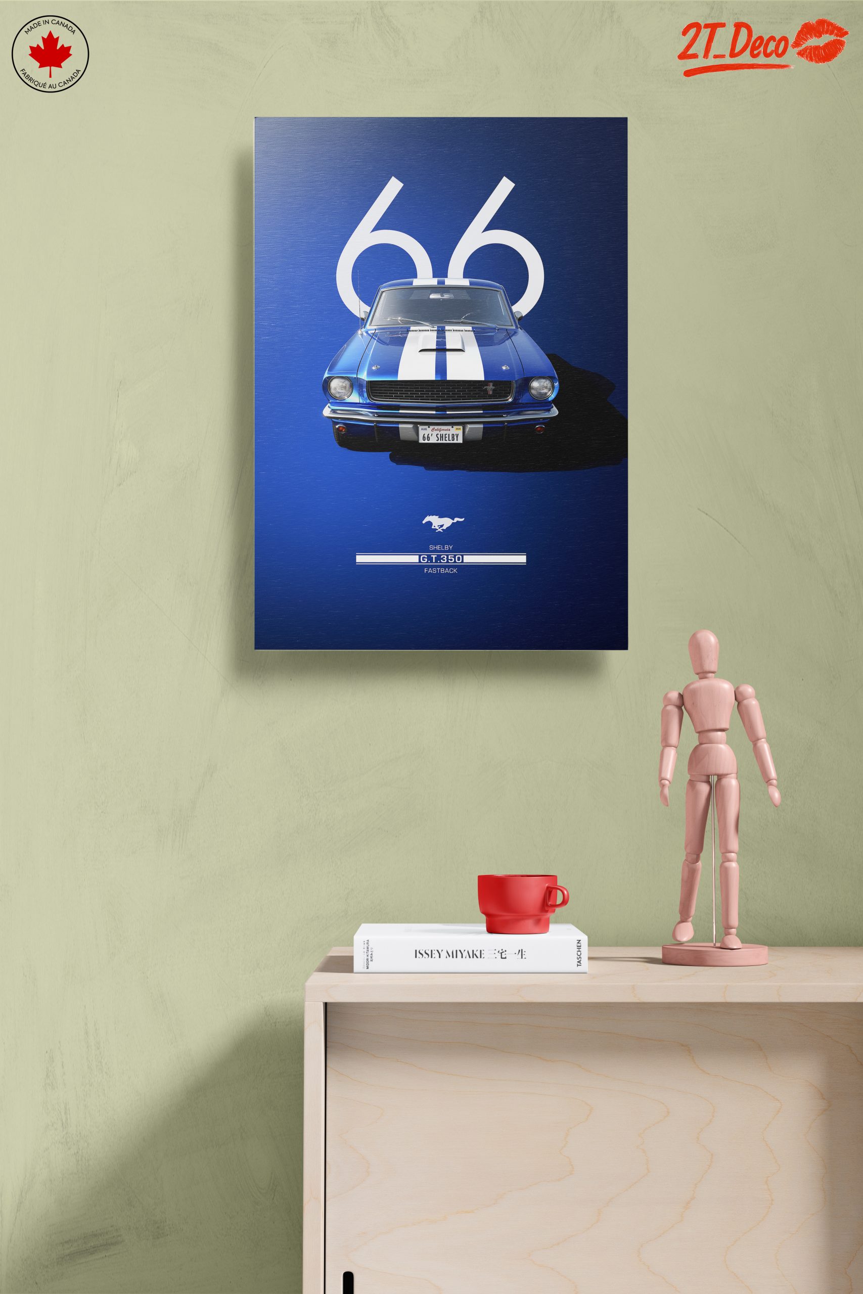 1966 Shelby G.T. 350 Classic Car Art - Image 14