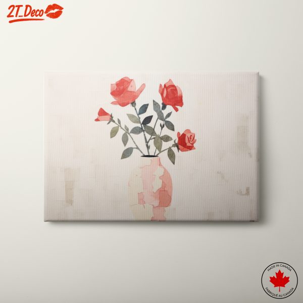 Stylized Rose Bouquet in Vase