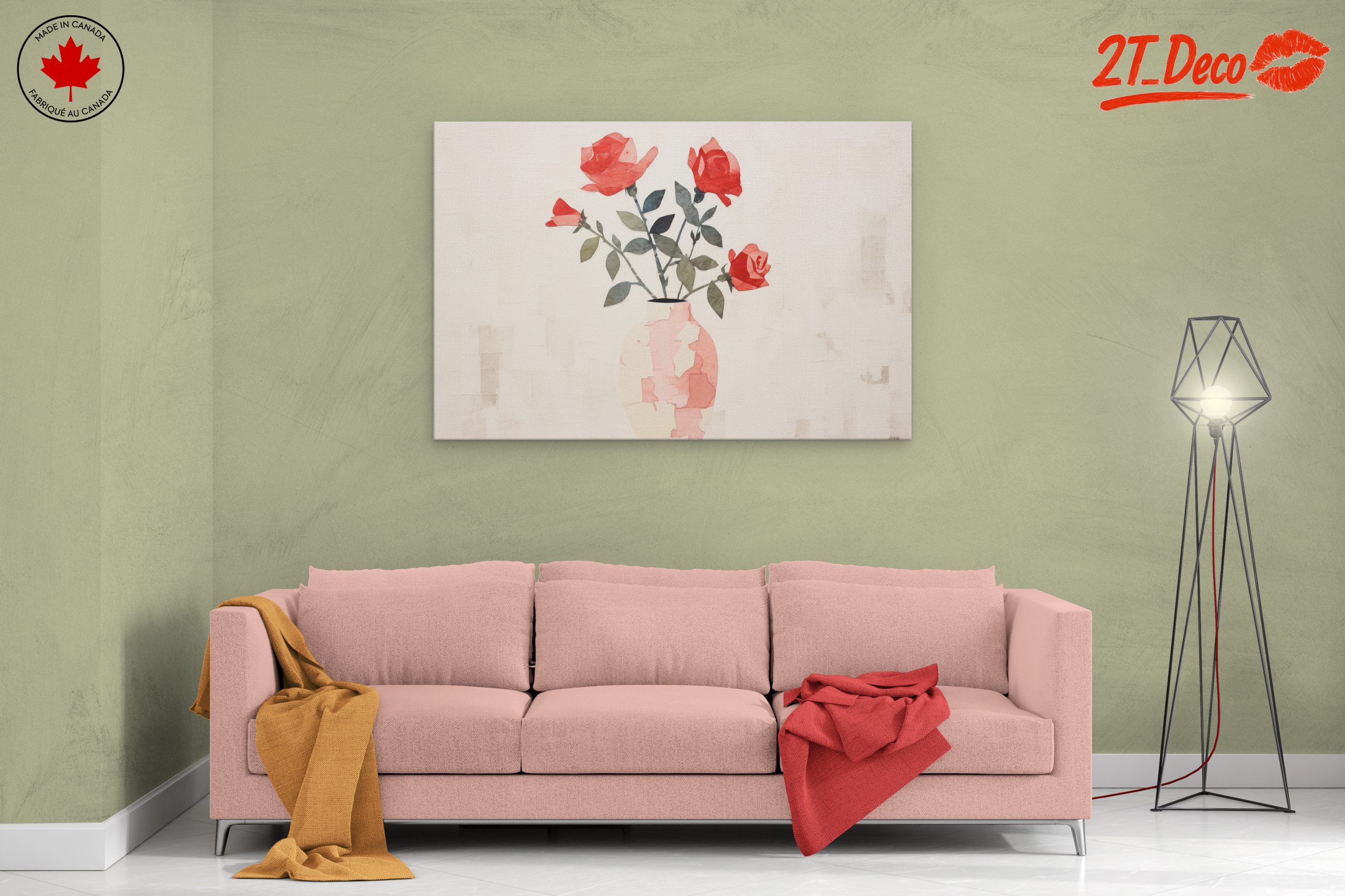 Stylized Rose Bouquet in Vase - Image 2