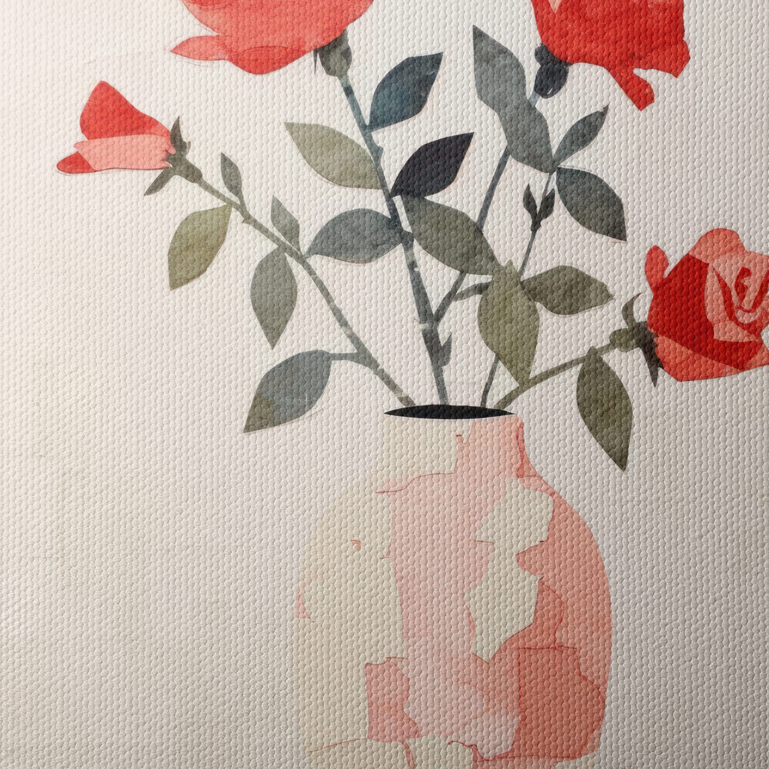 Stylized Rose Bouquet in Vase - Image 4