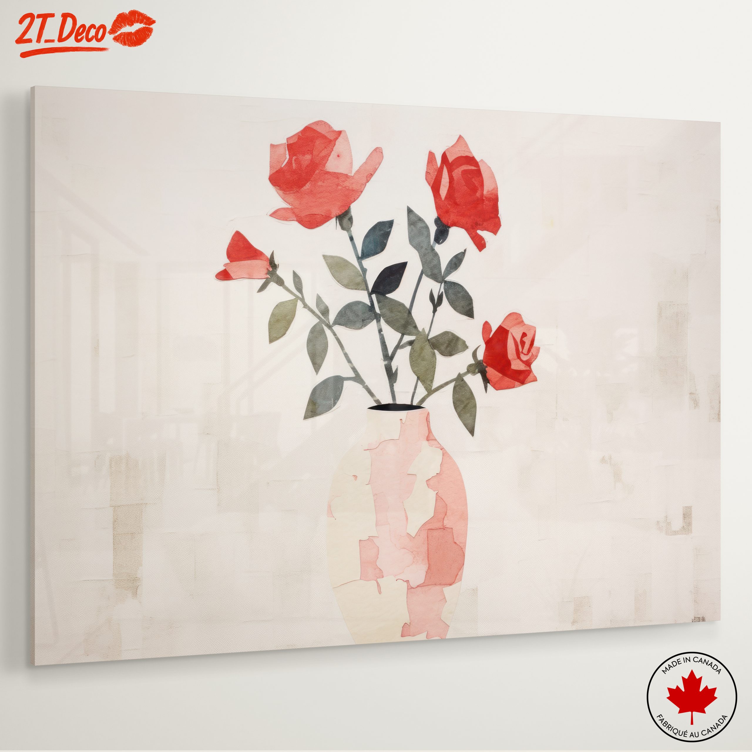 Stylized Rose Bouquet in Vase - Image 6