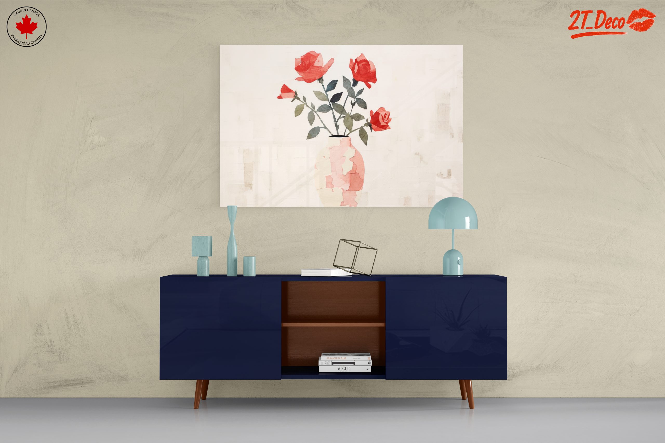 Stylized Rose Bouquet in Vase - Image 8