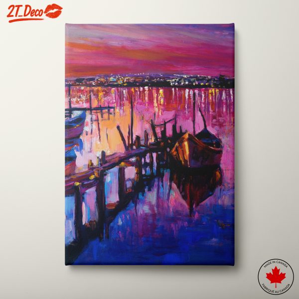Vibrant Sunset Over Water