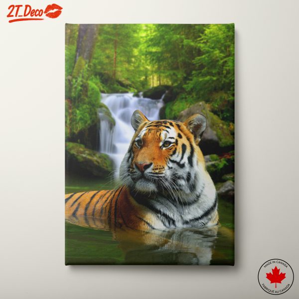 Stunning Tiger in a Serene Forest Setting