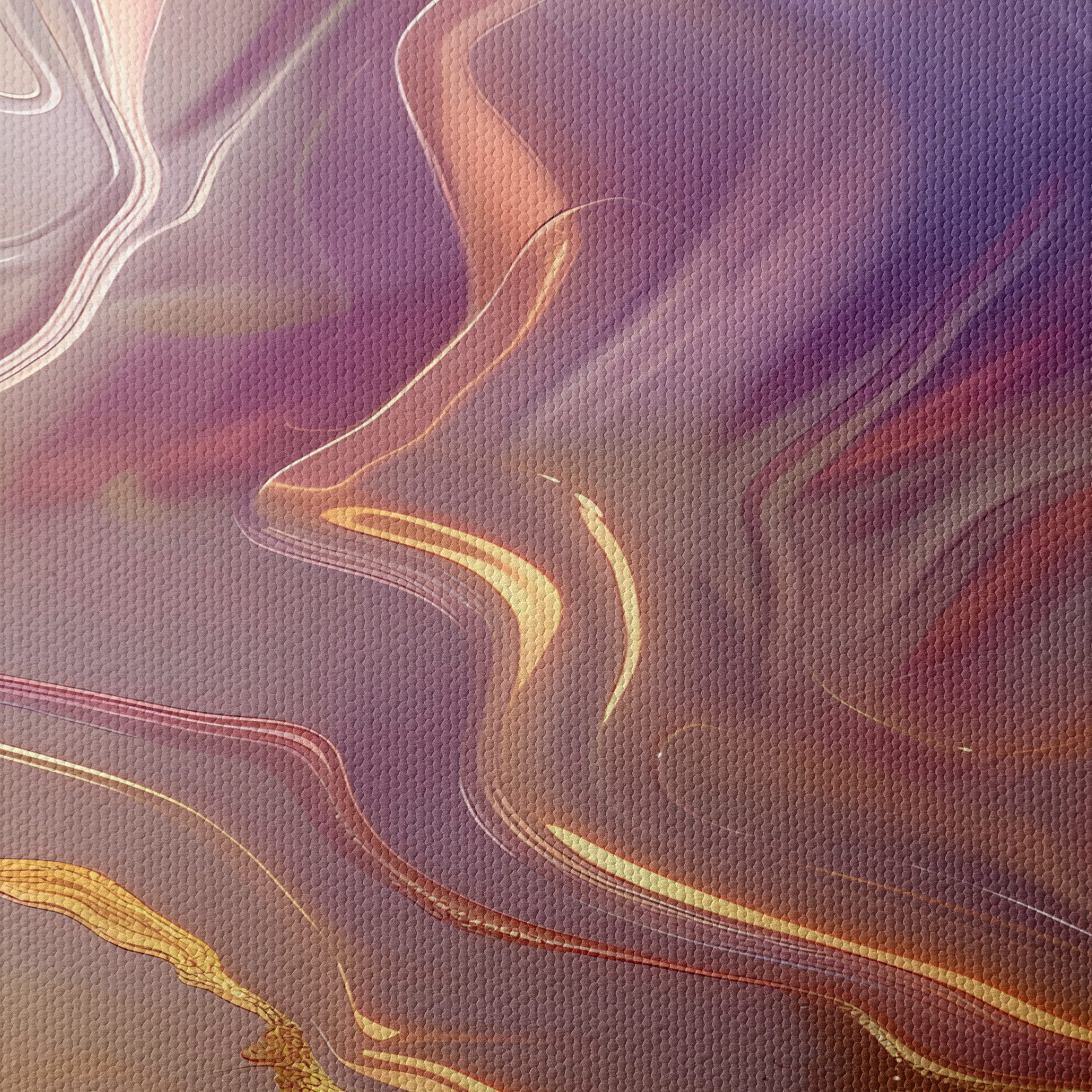 Vibrant Abstract Swirls in Gold and Purple - Image 4