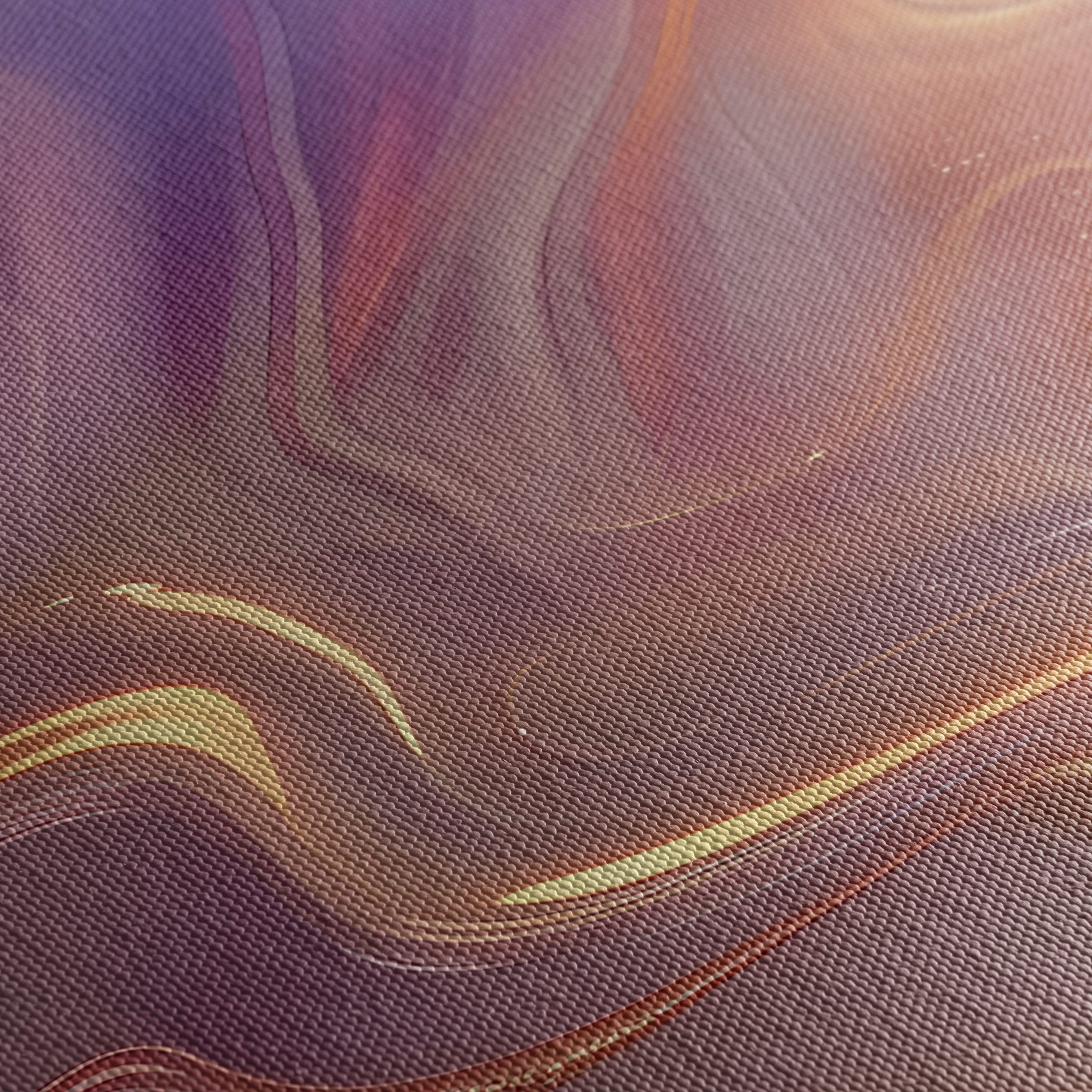 Vibrant Abstract Swirls in Gold and Purple - Image 5