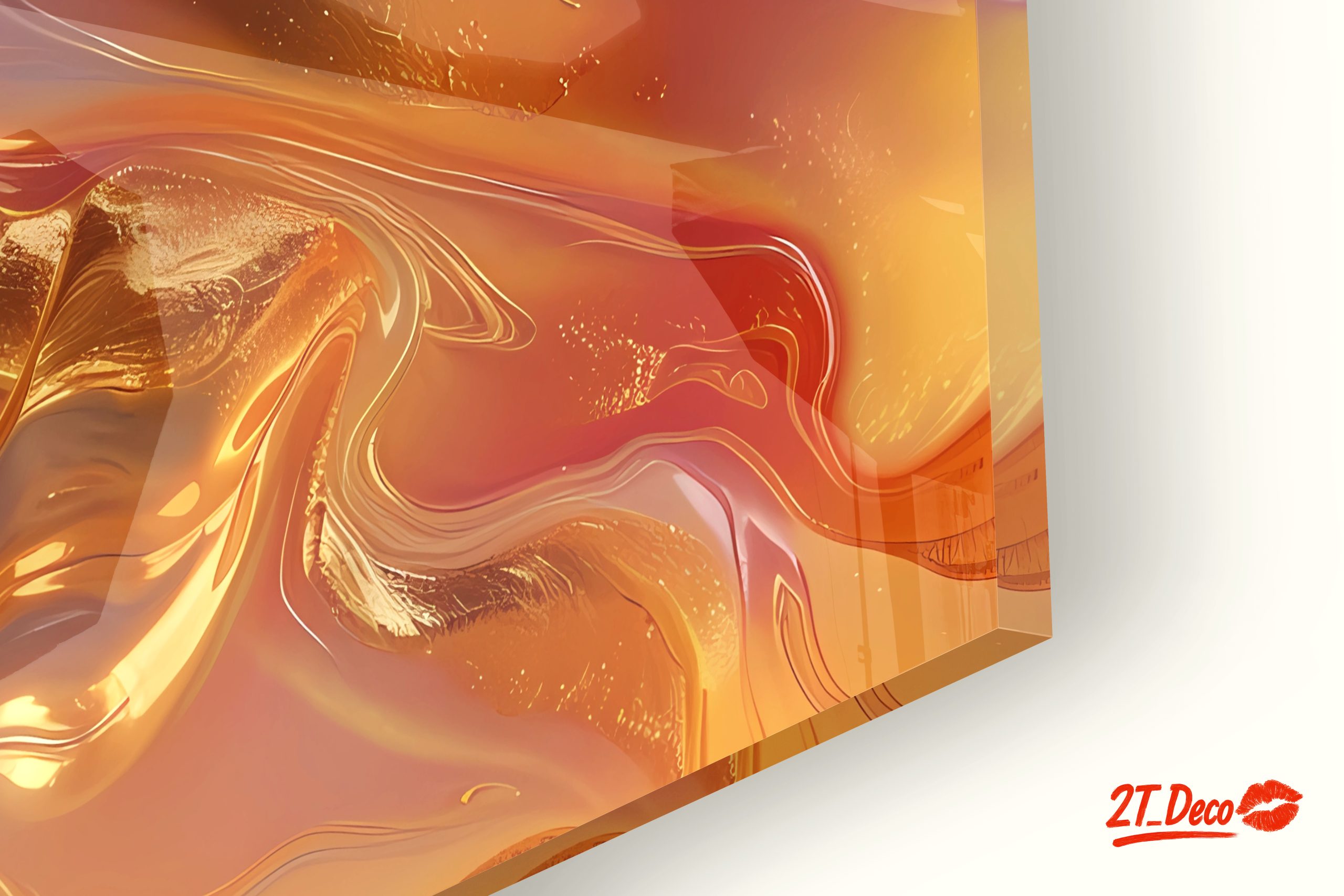 Vibrant Abstract Swirls in Gold and Purple - Image 9